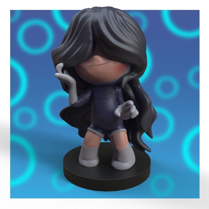 Hair from yumis cells fanart 3D print model_19