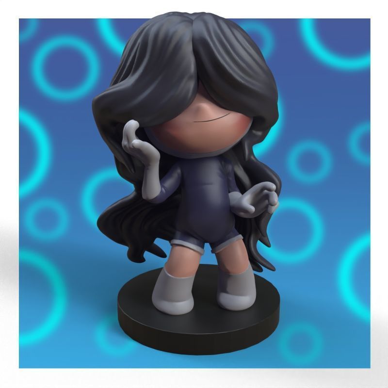 Hair from yumis cells fanart 3D print model_31