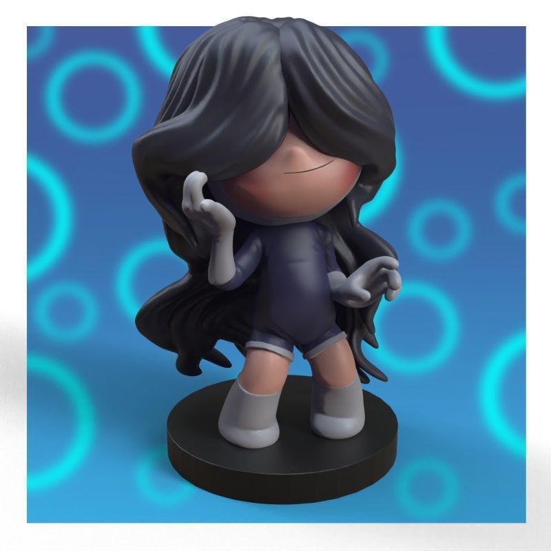 Hair from yumis cells fanart 3D print model_27