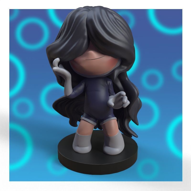 Hair from yumis cells fanart 3D print model_15