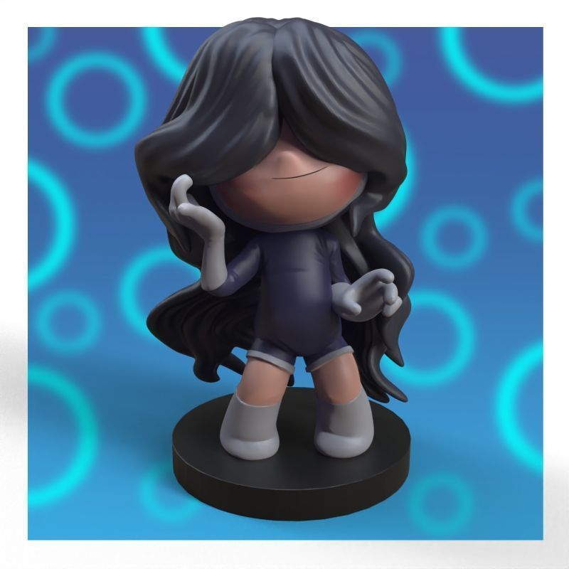 Hair from yumis cells fanart 3D print model_6