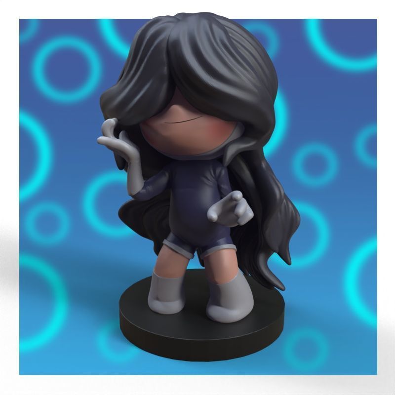 Hair from yumis cells fanart 3D print model_25