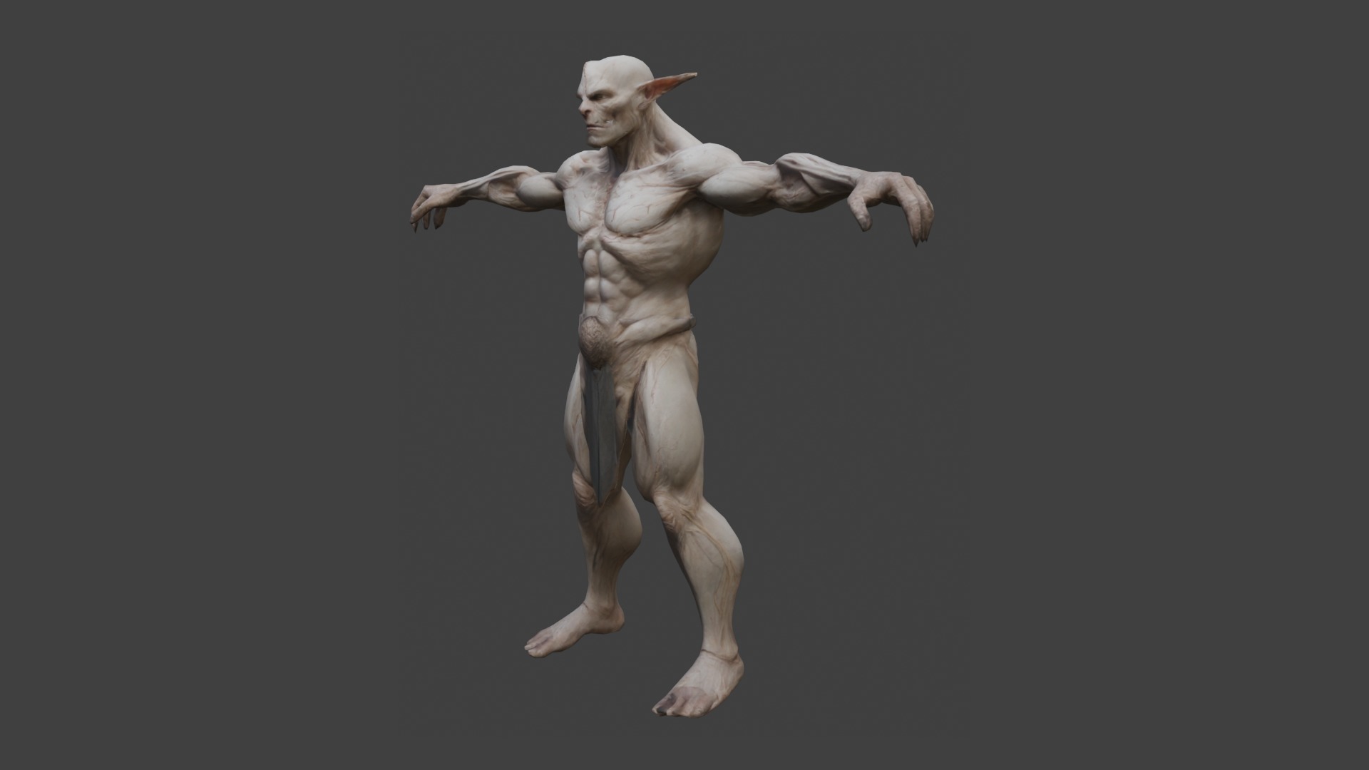 The creature Low-poly 3D model_1