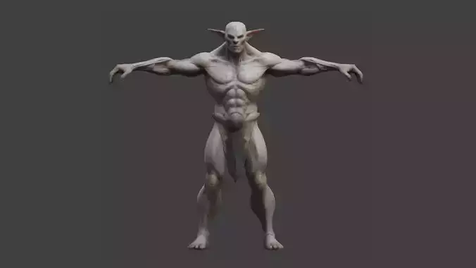 The creature Low-poly 3D model The creature Low-poly 3D model