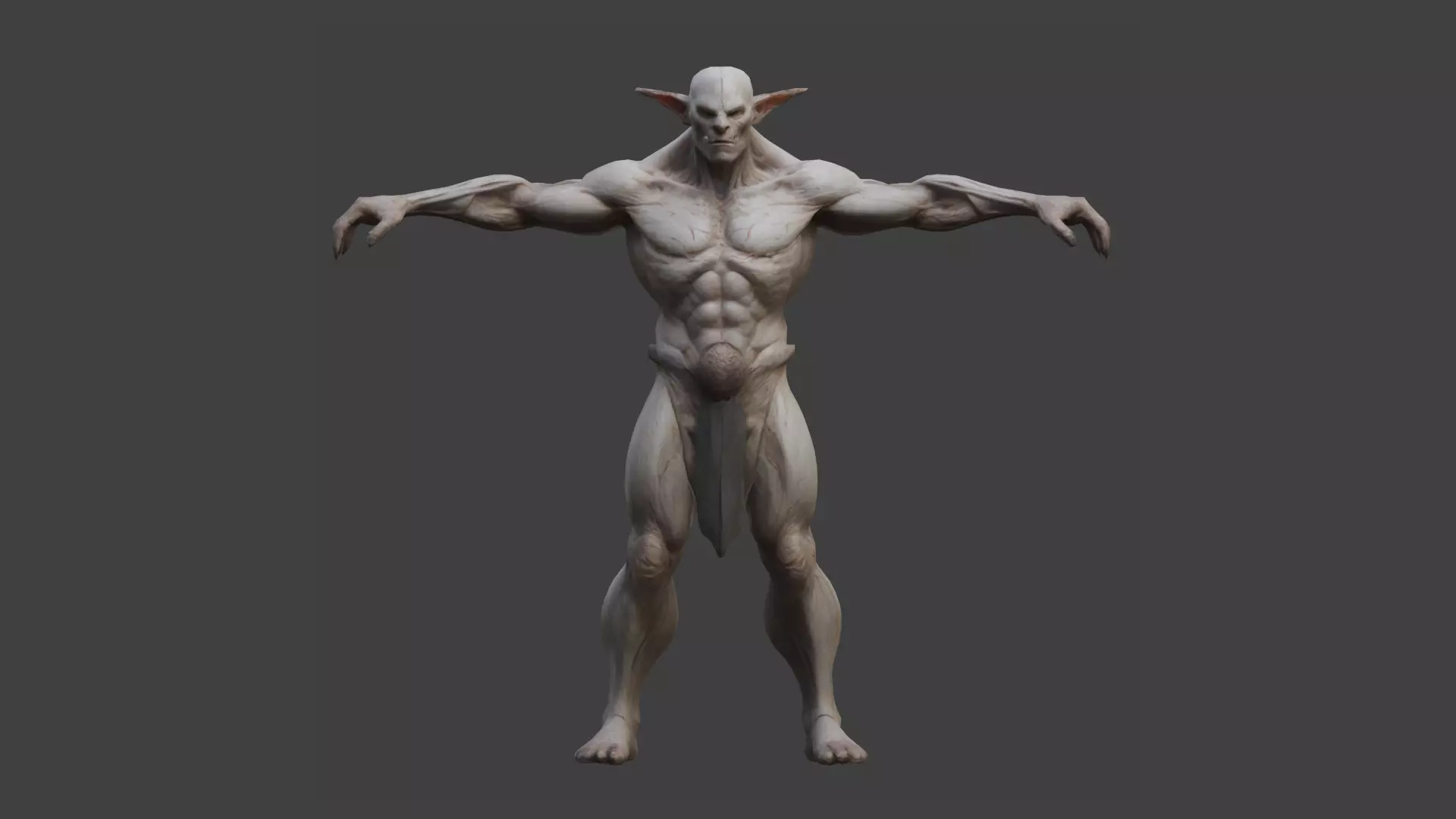 The creature Low-poly 3D model_0