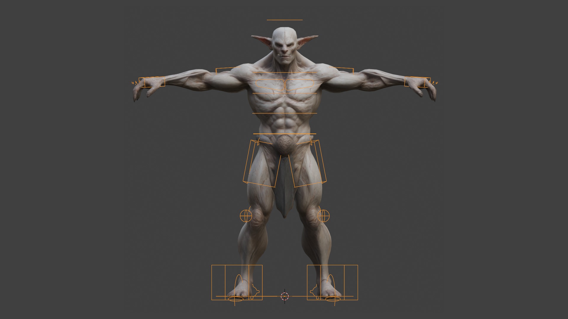 The creature Low-poly 3D model_4