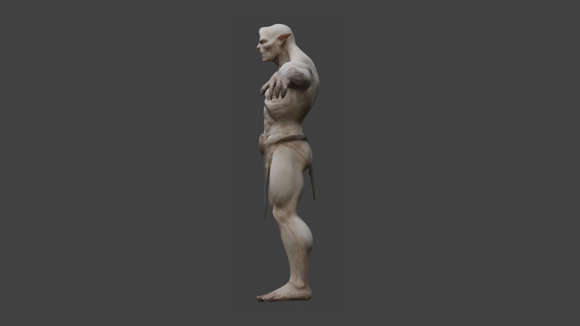The creature Low-poly 3D model_2