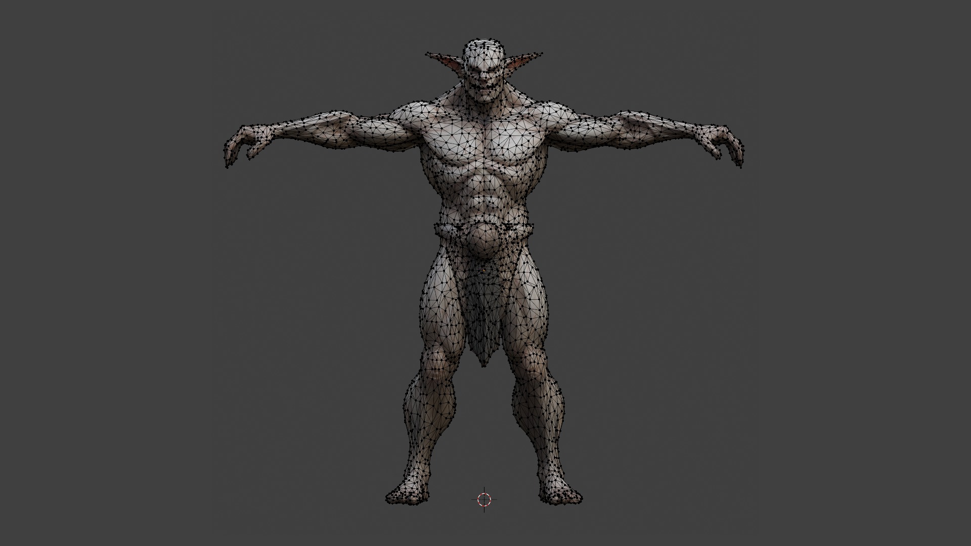 The creature Low-poly 3D model_5