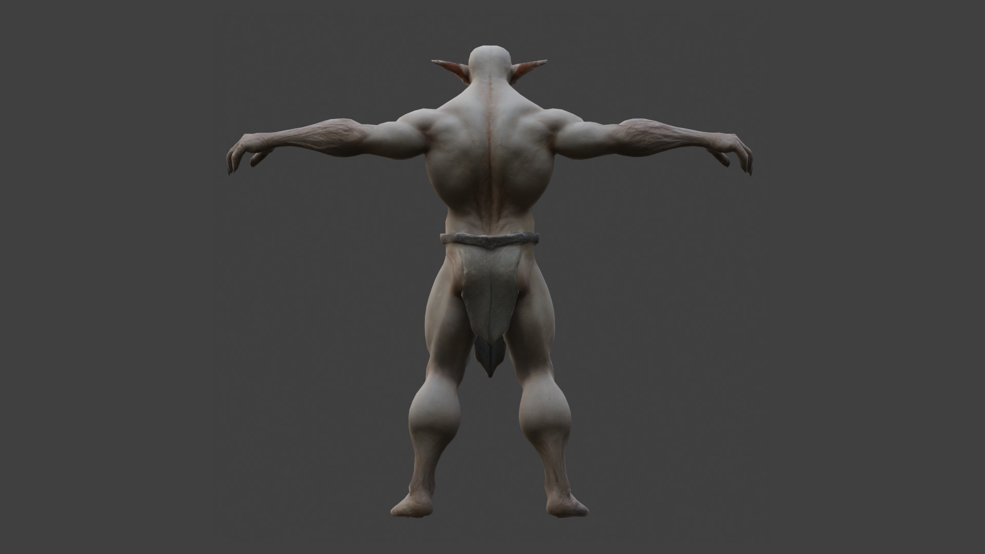 The creature Low-poly 3D model_3