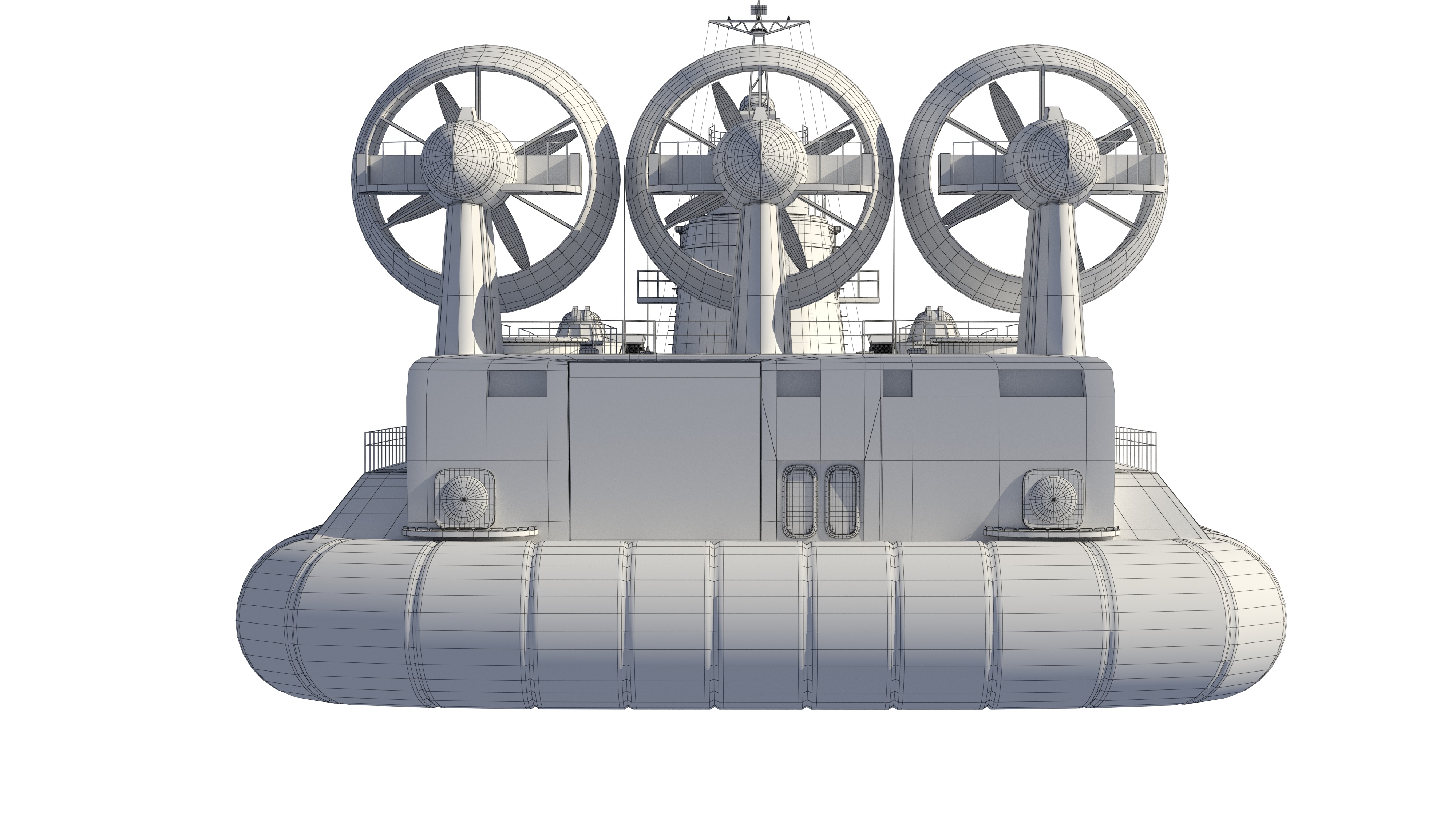 Chinese People Liberation Army Navy bison hovercraft 3D model_20