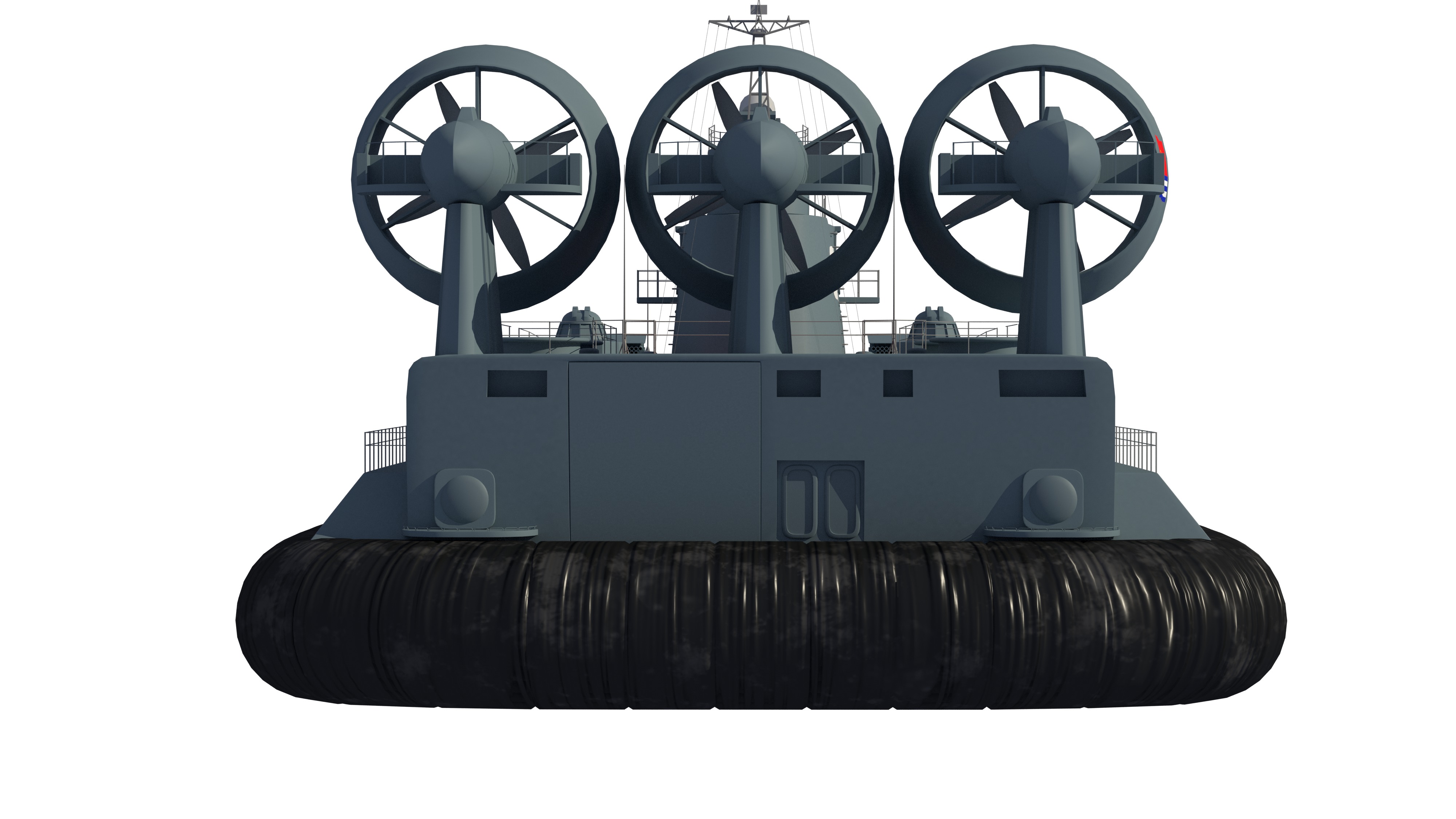 Chinese People Liberation Army Navy bison hovercraft 3D model_9
