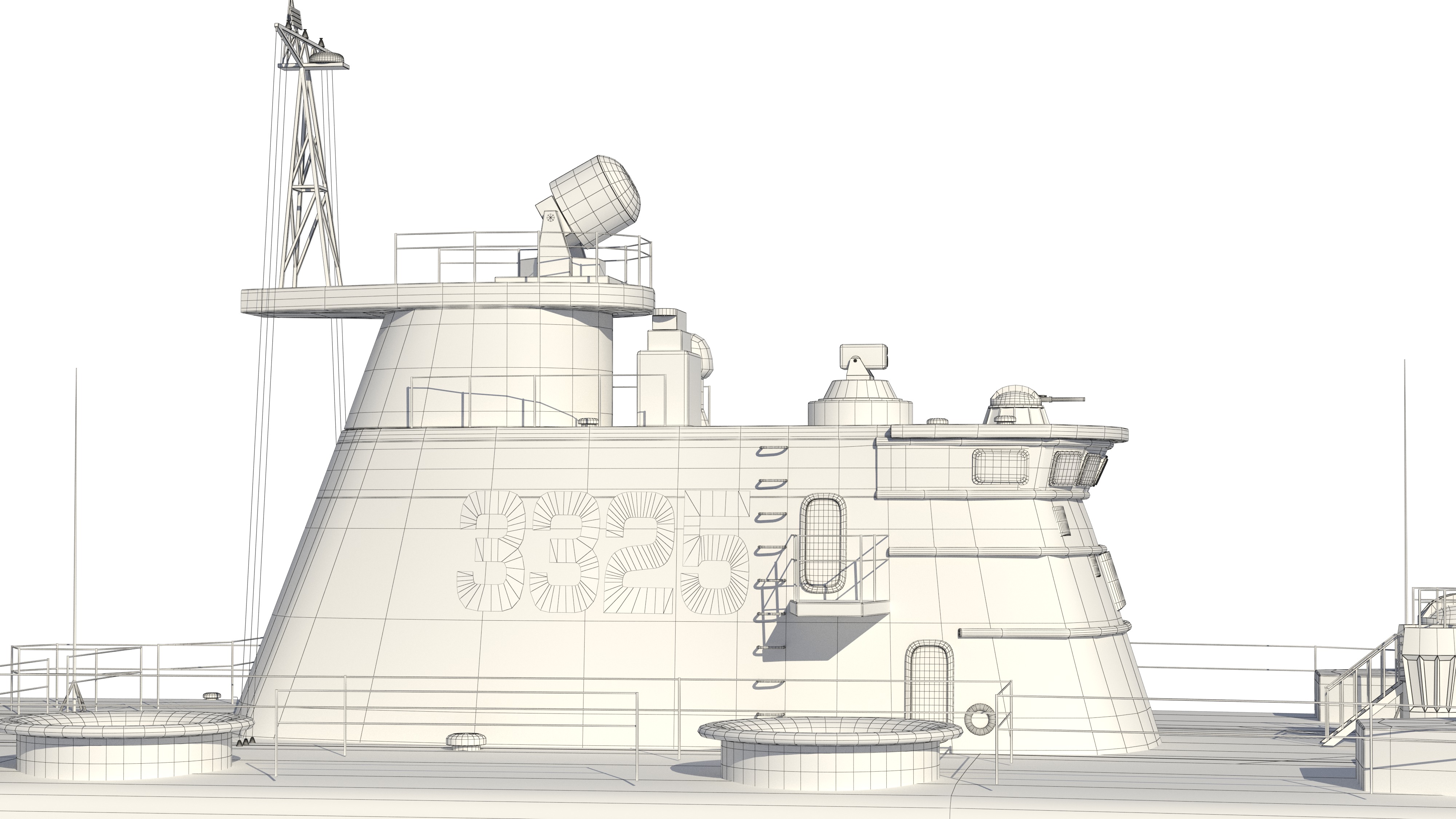 Chinese People Liberation Army Navy bison hovercraft 3D model_15