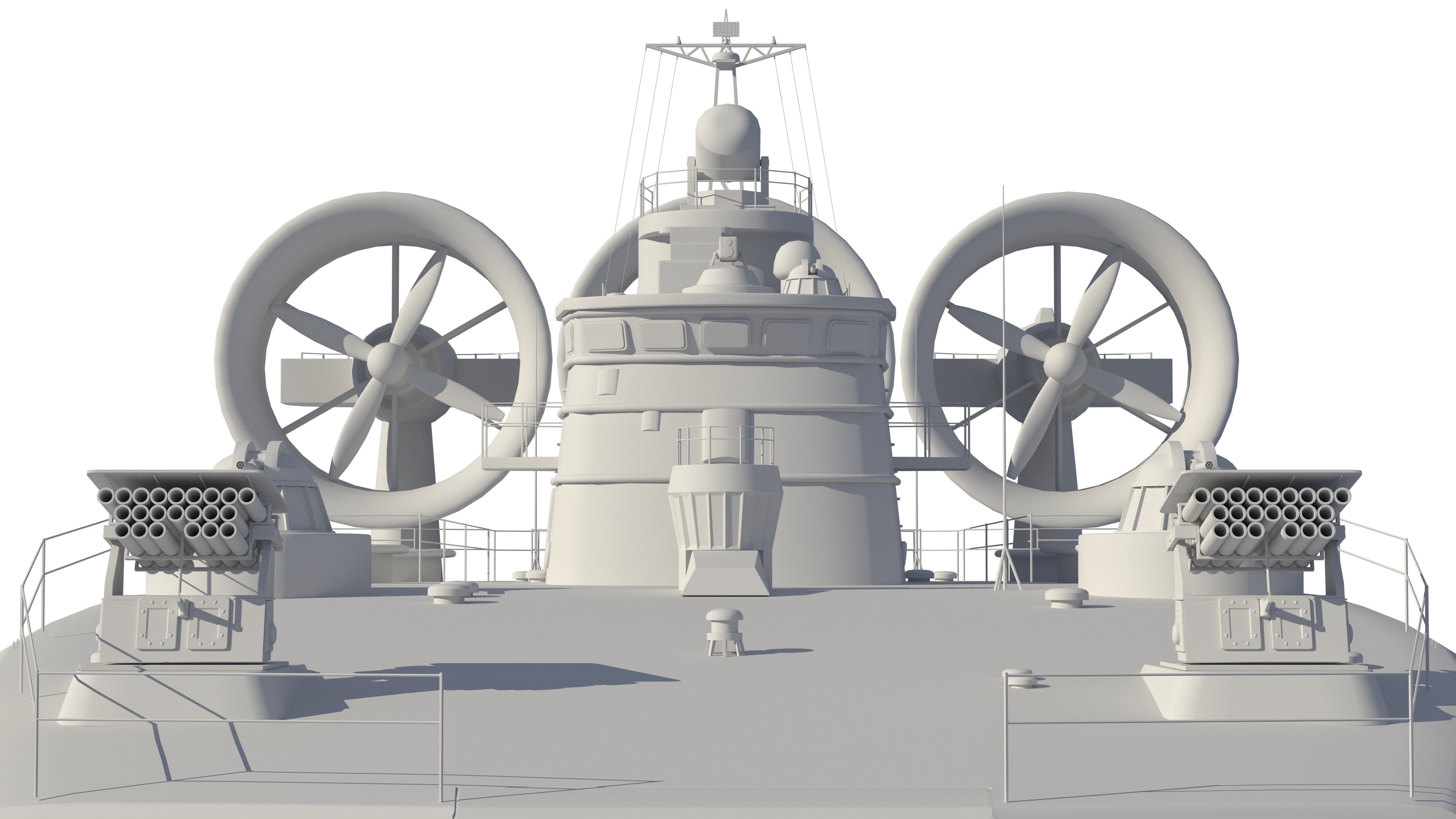 Chinese People Liberation Army Navy bison hovercraft 3D model_29