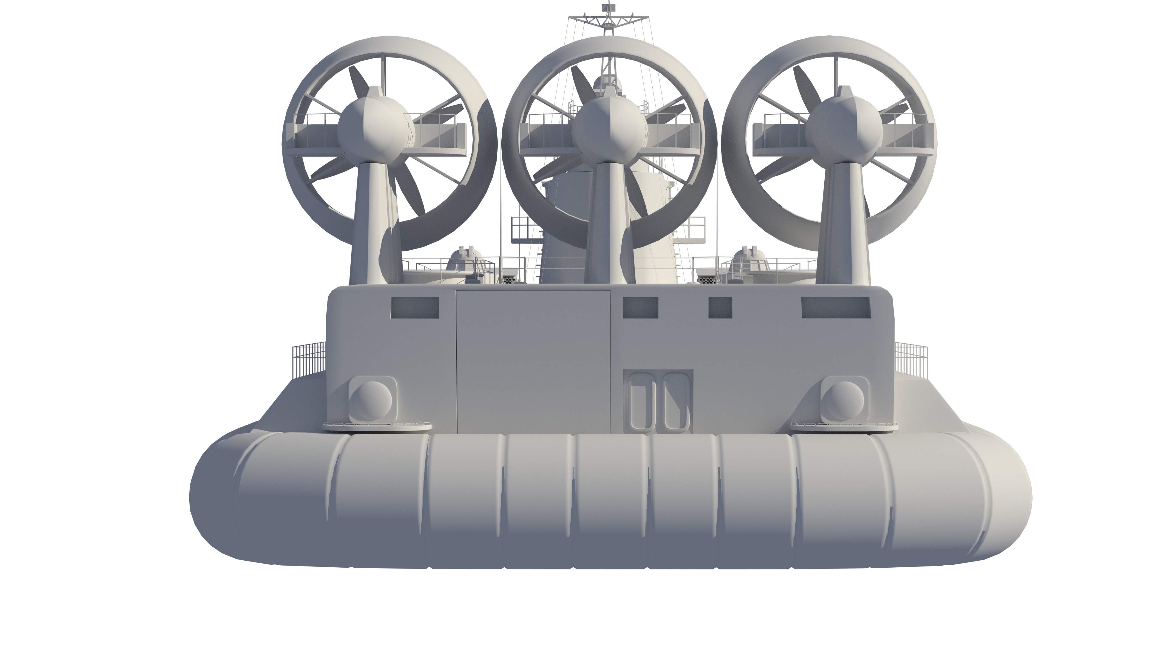 Chinese People Liberation Army Navy bison hovercraft 3D model_33