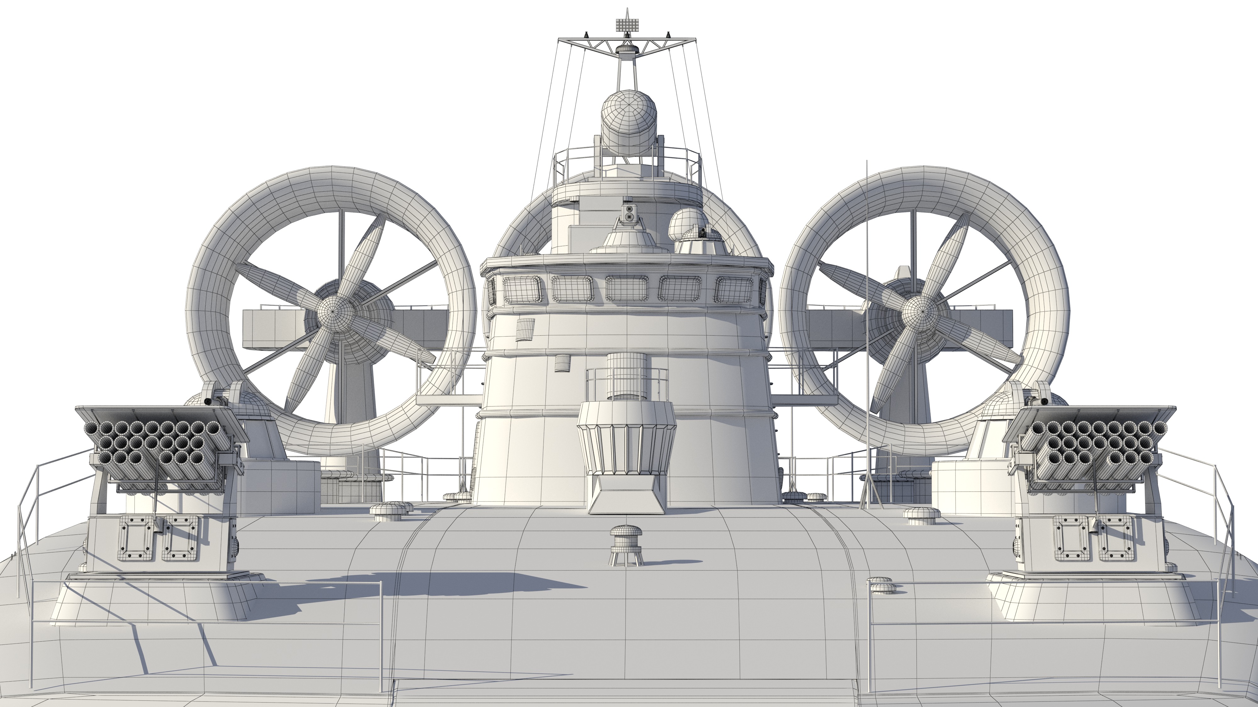 Chinese People Liberation Army Navy bison hovercraft 3D model_21