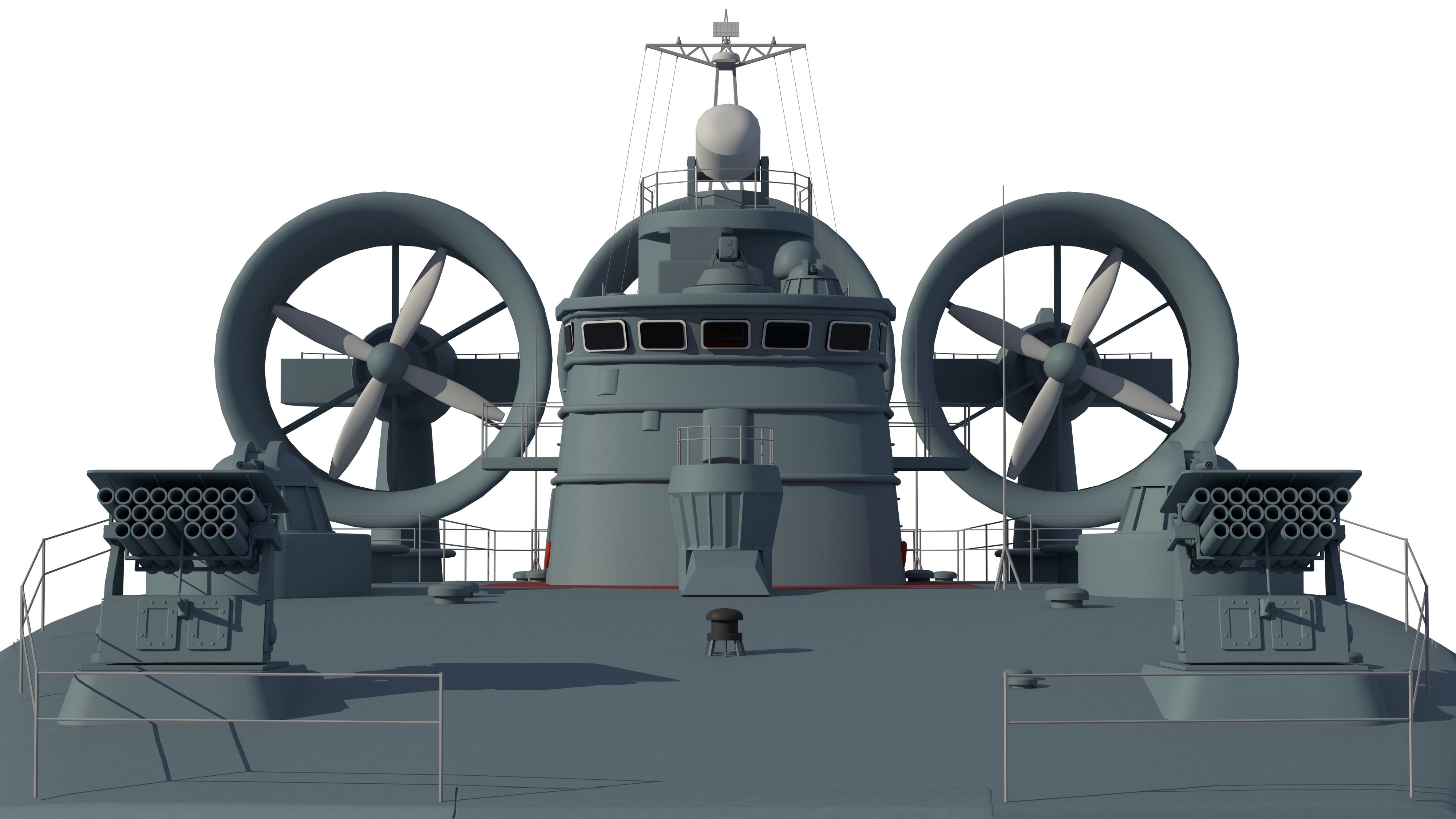 Chinese People Liberation Army Navy bison hovercraft 3D model_10