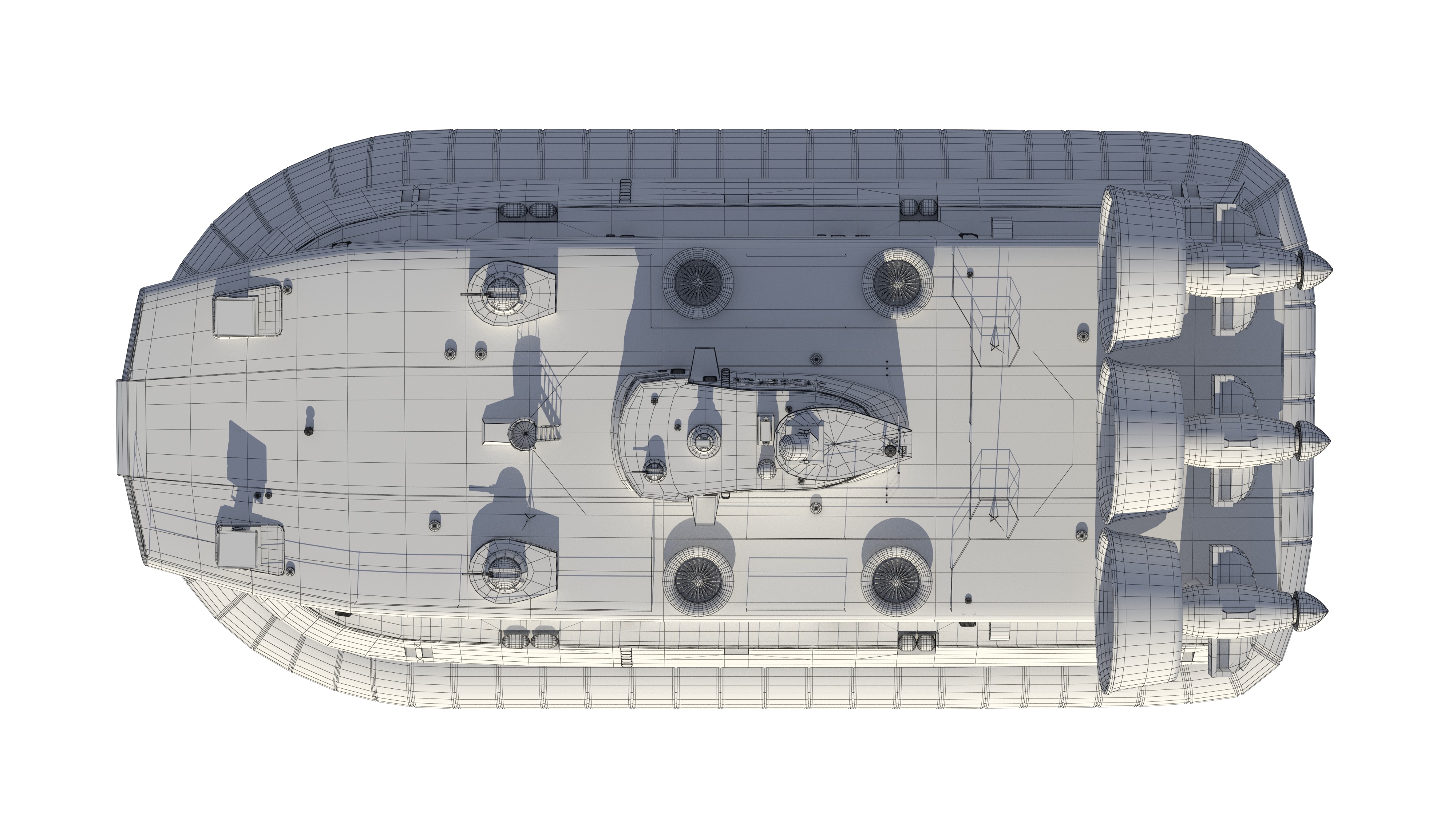 Chinese People Liberation Army Navy bison hovercraft 3D model_18