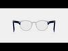 Percey Eyeglasses in Crystal with Oak Barrel and Blue Bay 3D model_1