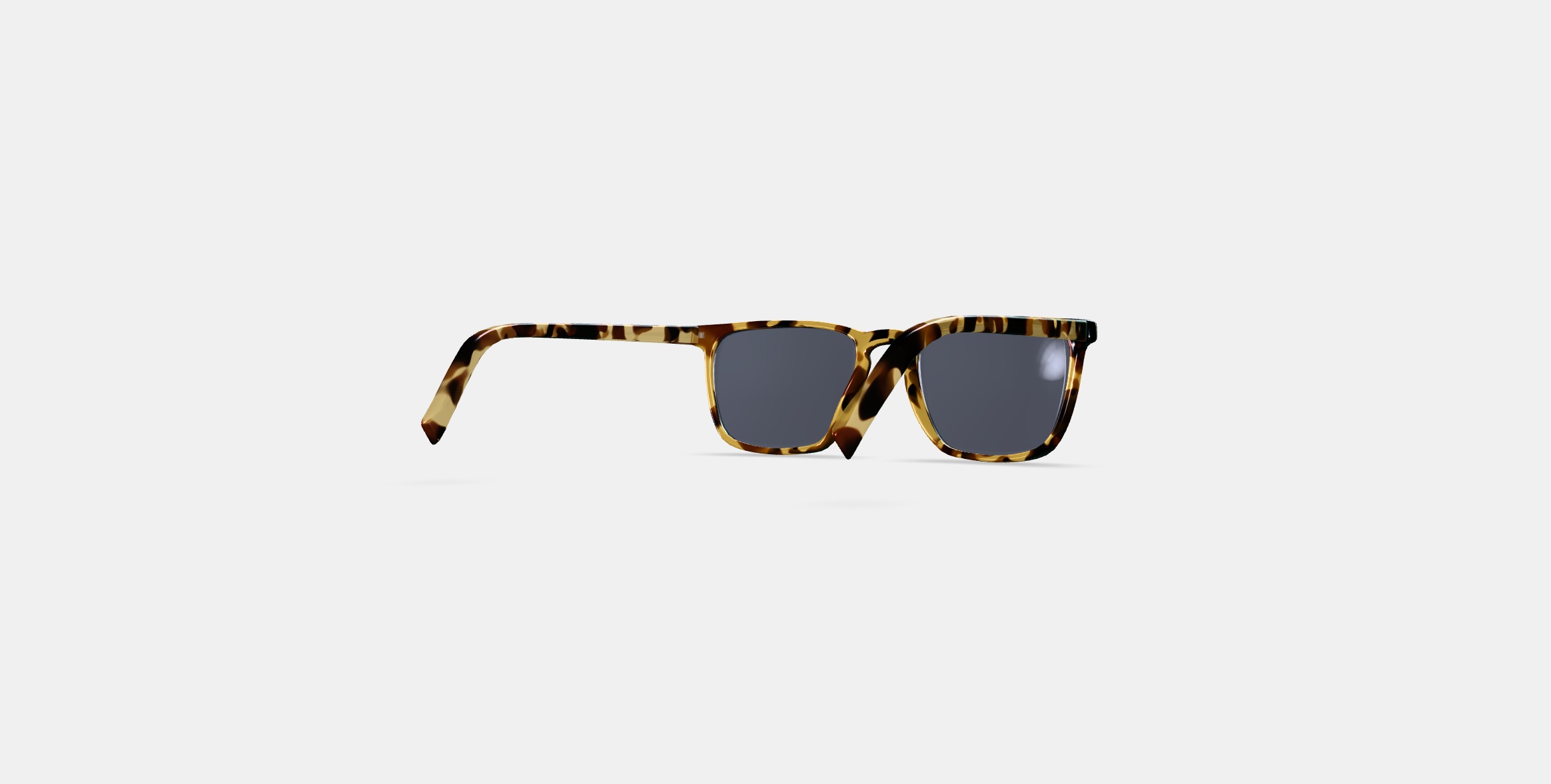 Sutton Sunglasses in Walnut Tortoise 3D model_5
