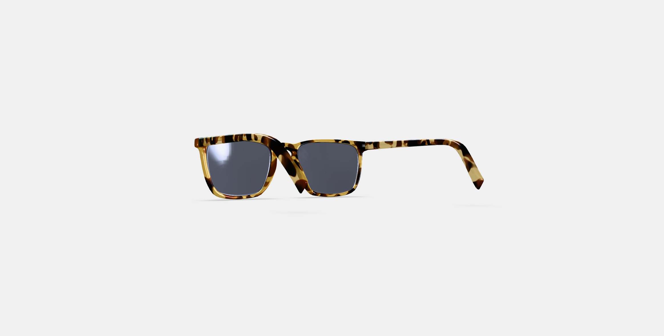 Sutton Sunglasses in Walnut Tortoise 3D model_16