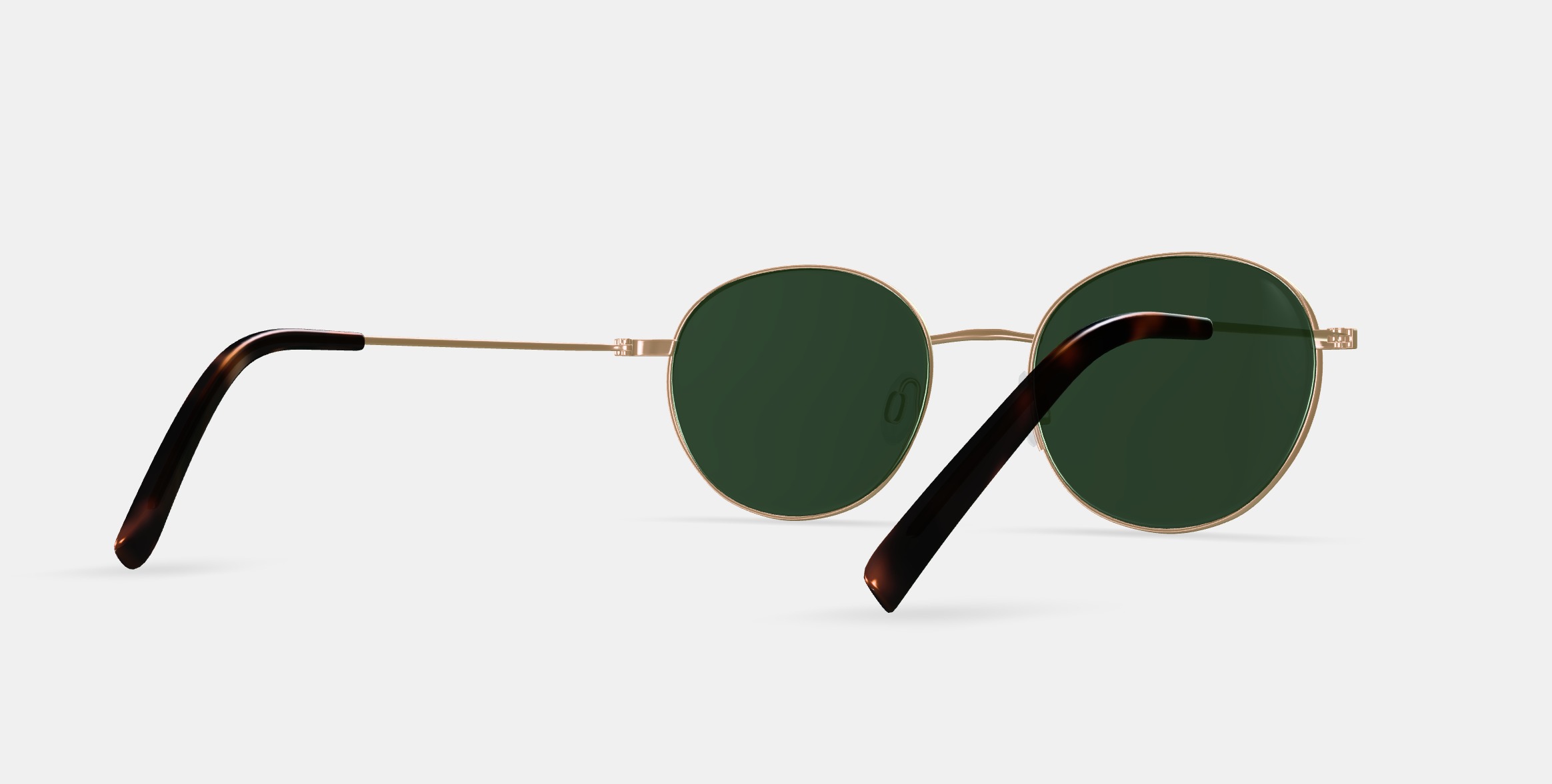 Merrick Sunglasses in Polished Gold 3D model_4