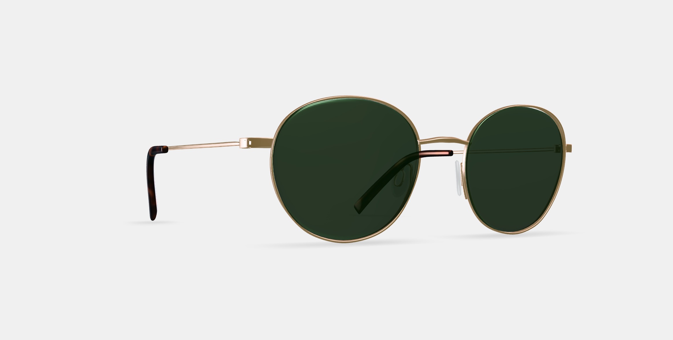Merrick Sunglasses in Polished Gold 3D model_9