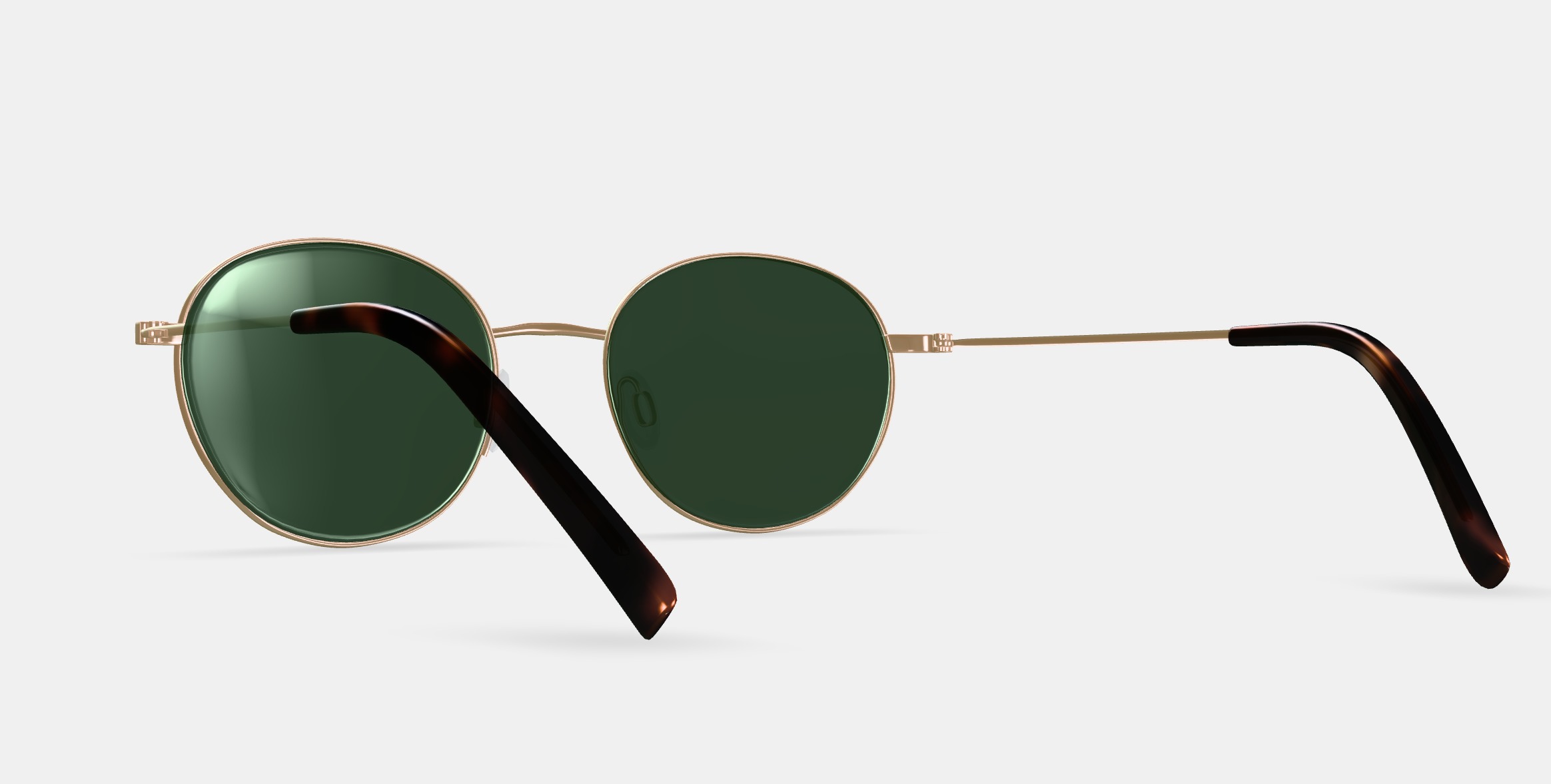 Merrick Sunglasses in Polished Gold 3D model_2