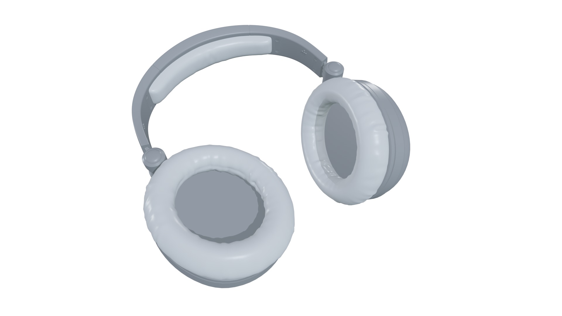 headphones Low-poly UV 3D model_12