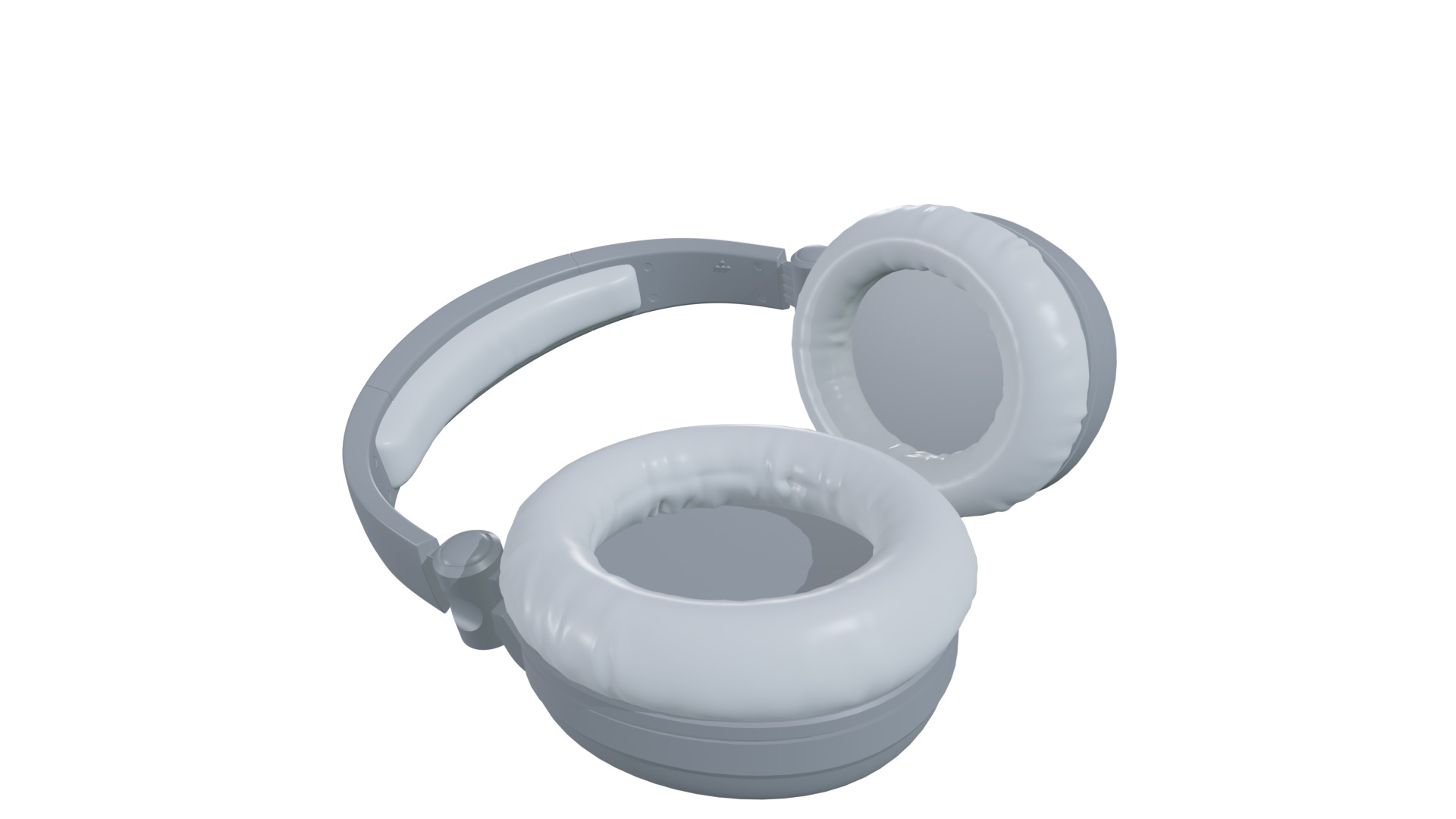 headphones Low-poly UV 3D model_5