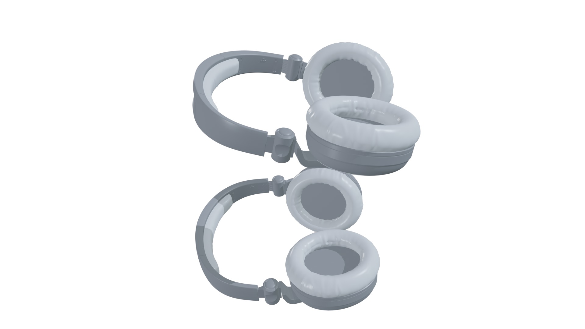 headphones Low-poly UV 3D model_4