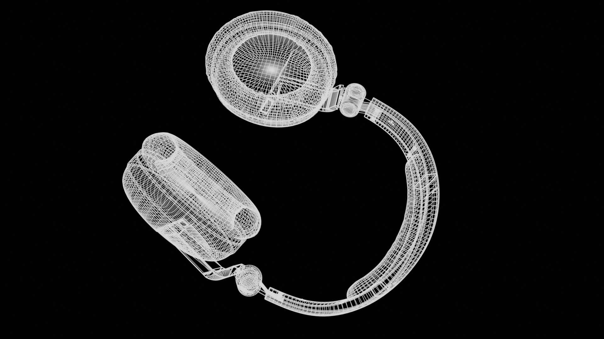 headphones Low-poly UV 3D model_21