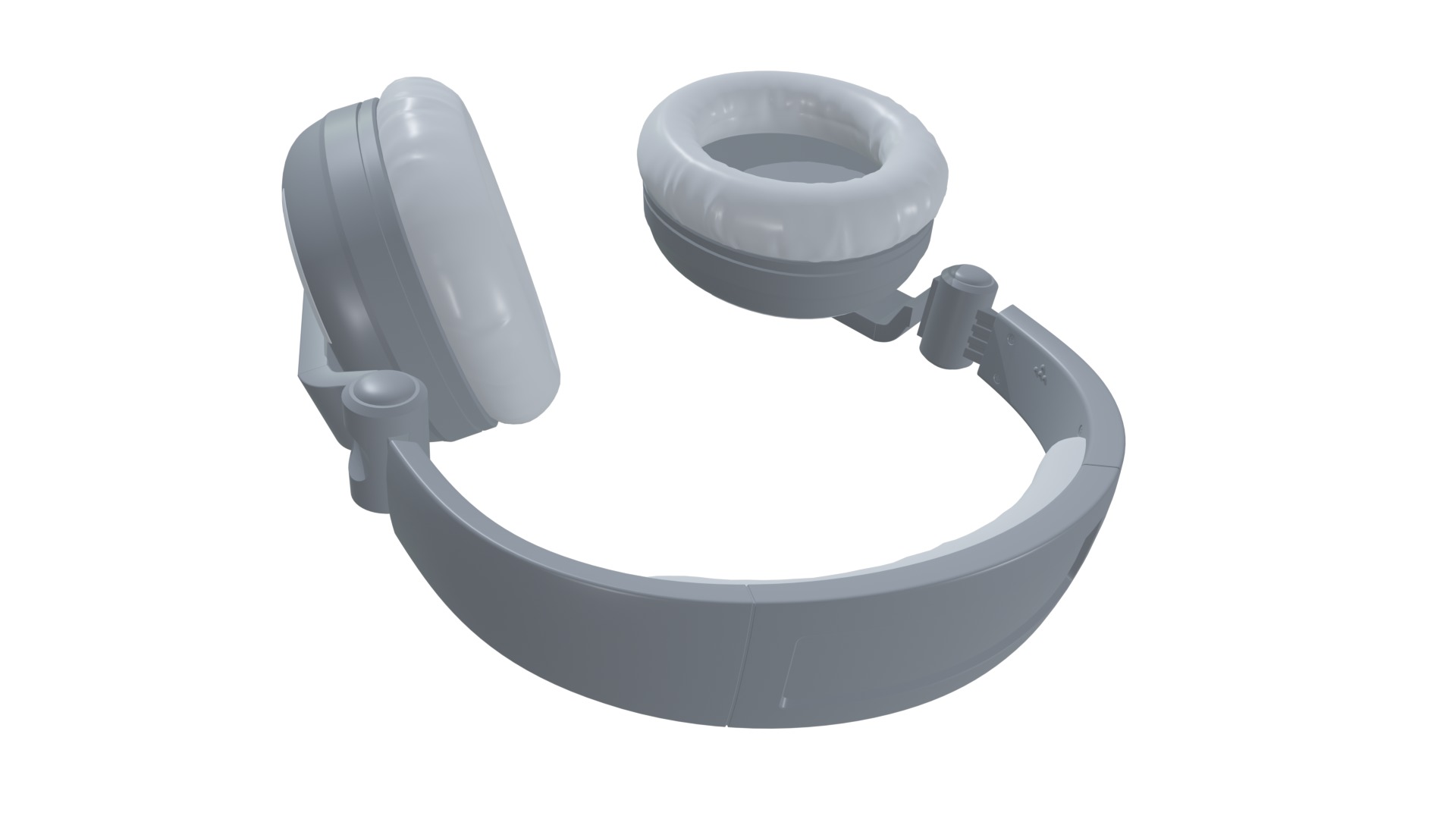 headphones Low-poly UV 3D model_7