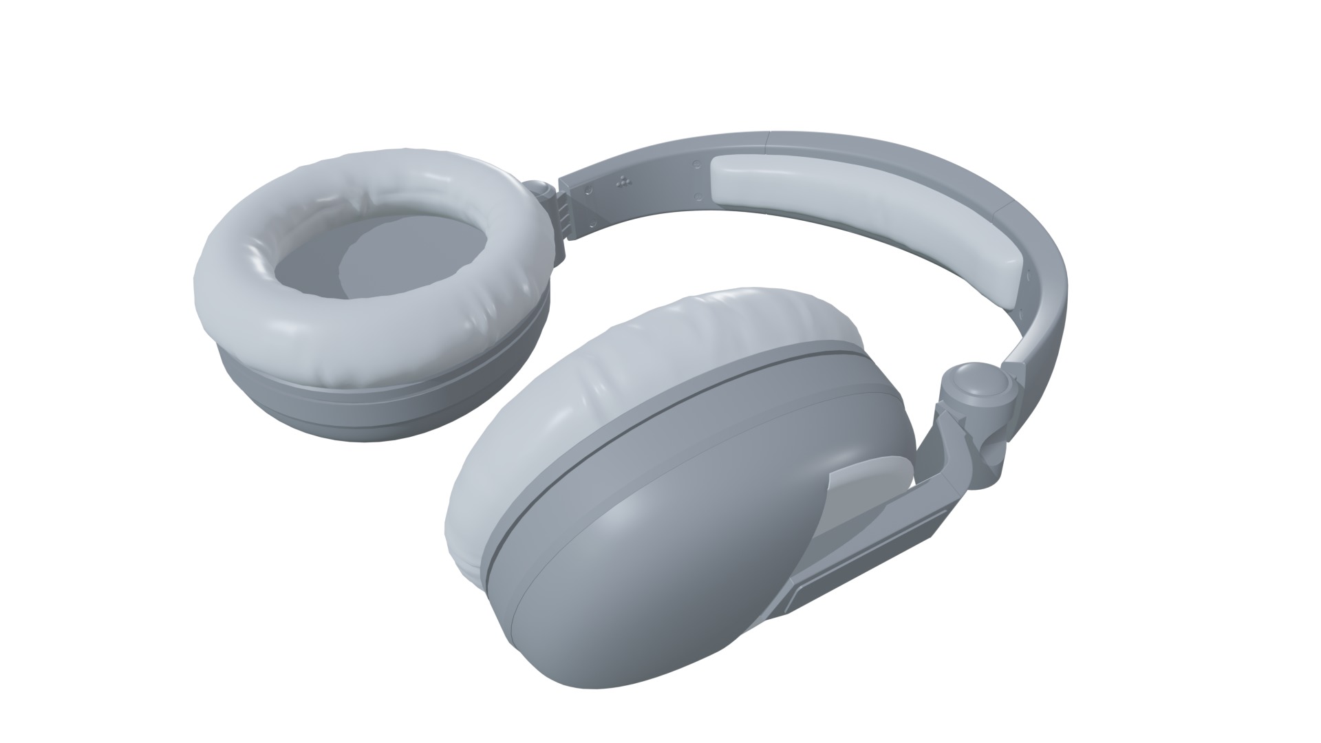 headphones Low-poly UV 3D model_9