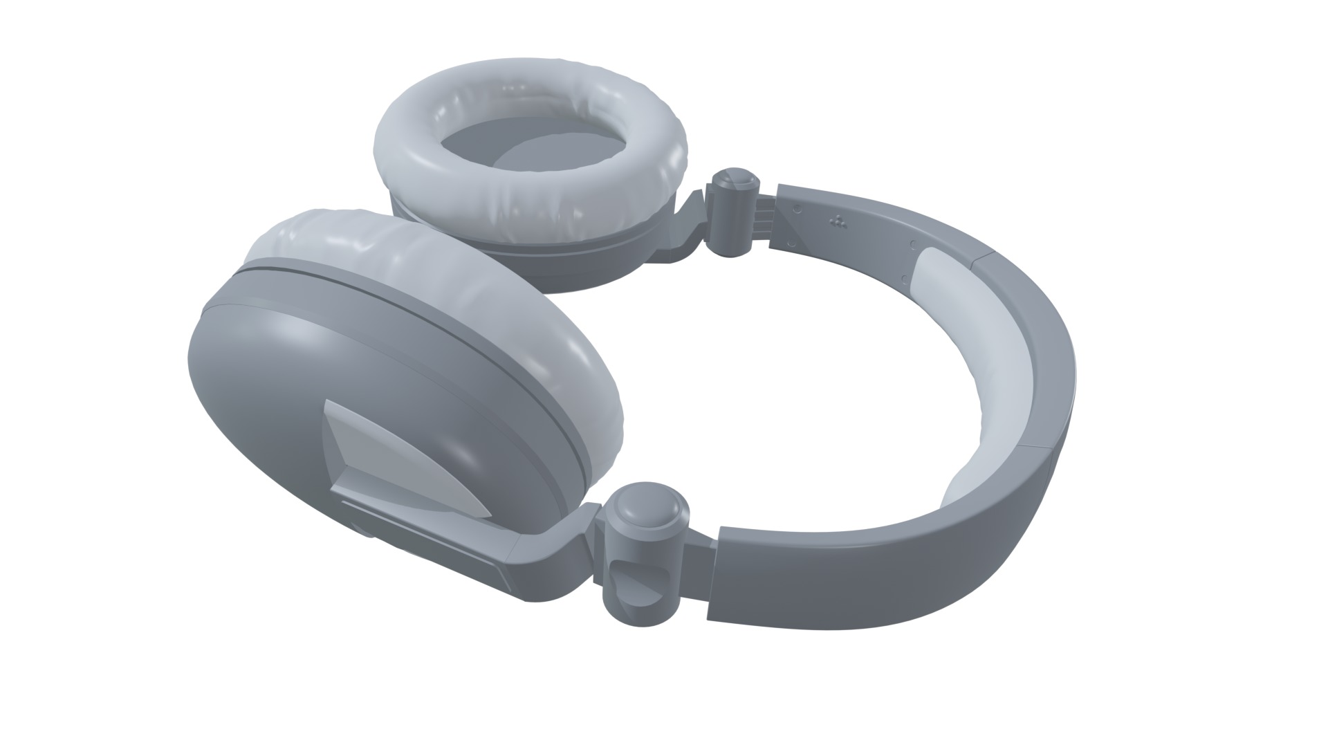 headphones Low-poly UV 3D model_8
