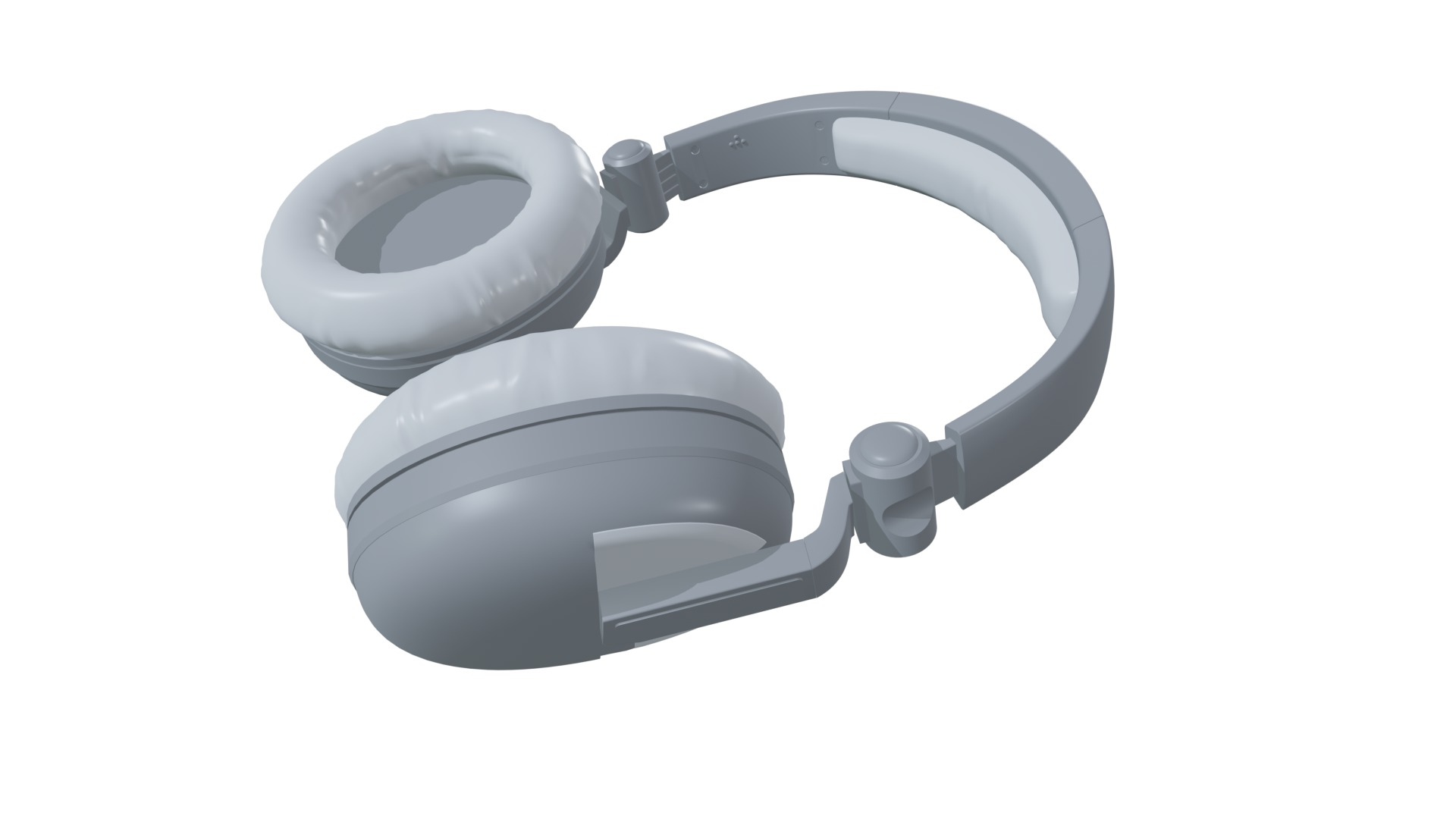headphones Low-poly UV 3D model_13