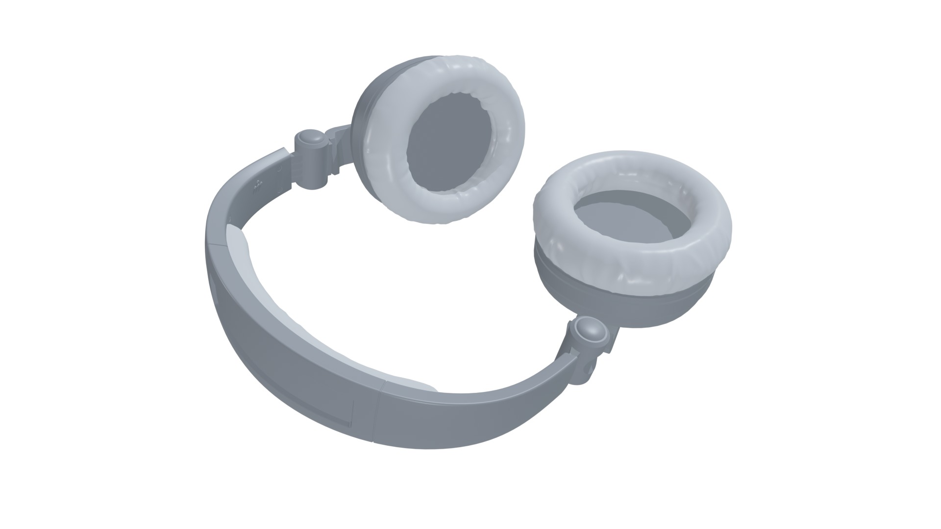 headphones Low-poly UV 3D model_11