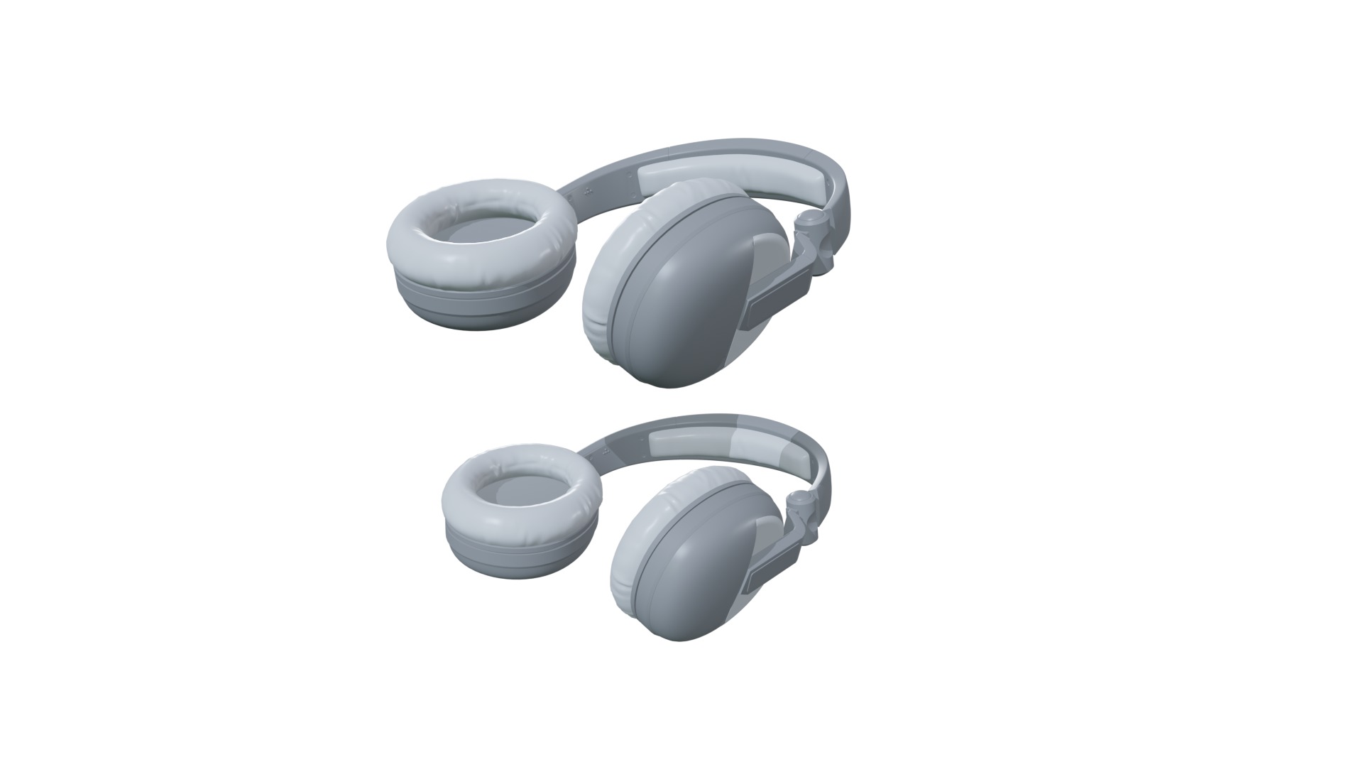 headphones Low-poly UV 3D model_2