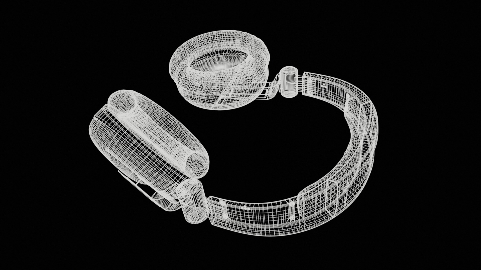 headphones Low-poly UV 3D model_20