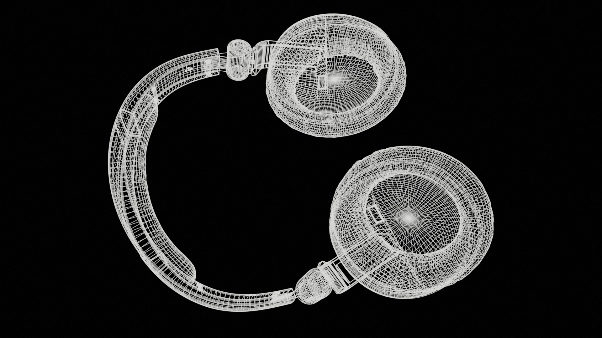 headphones Low-poly UV 3D model_18