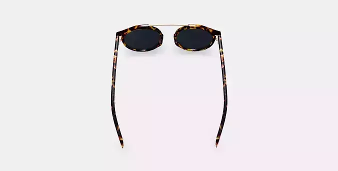 Cooper Sunglasses in Black Oak Tortoise with Polished Gold