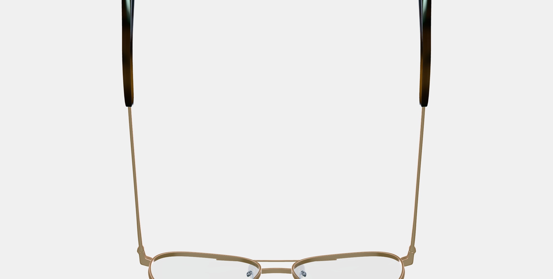 York Eyeglasses in Polished Gold 3D model_8