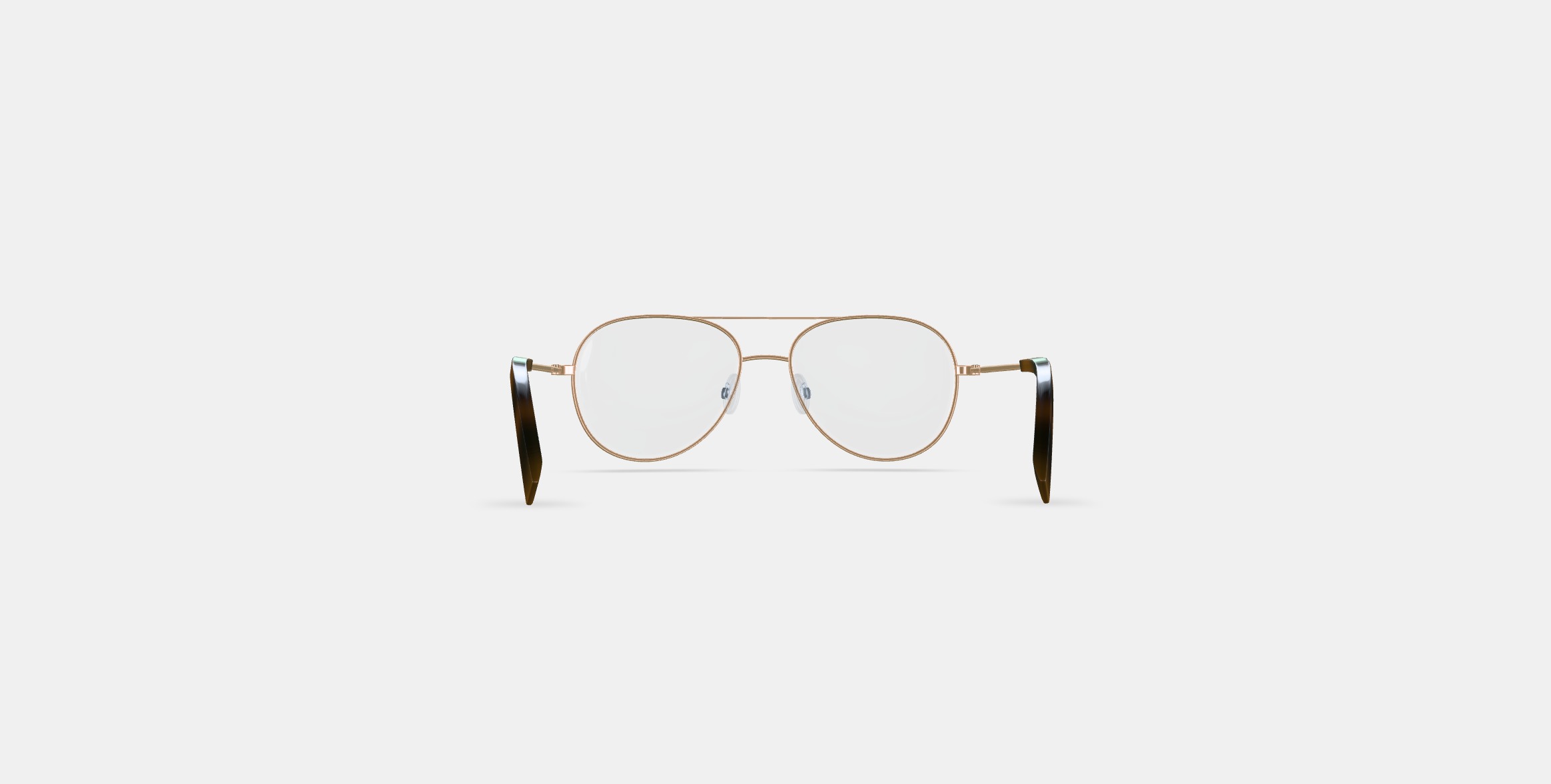 York Eyeglasses in Polished Gold 3D model_14