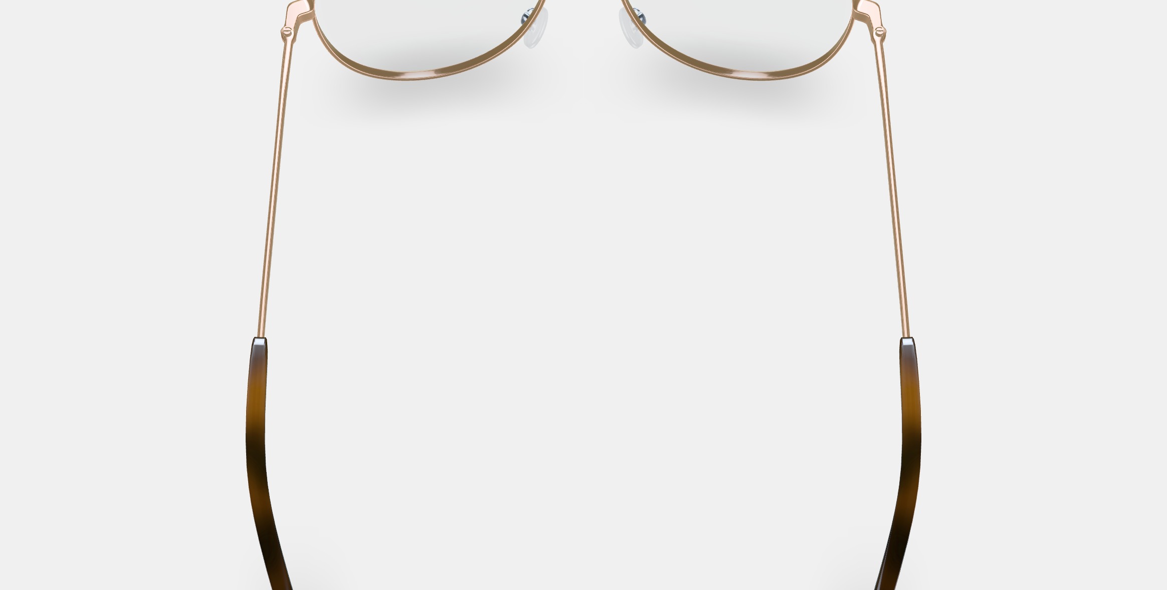 York Eyeglasses in Polished Gold 3D model_4