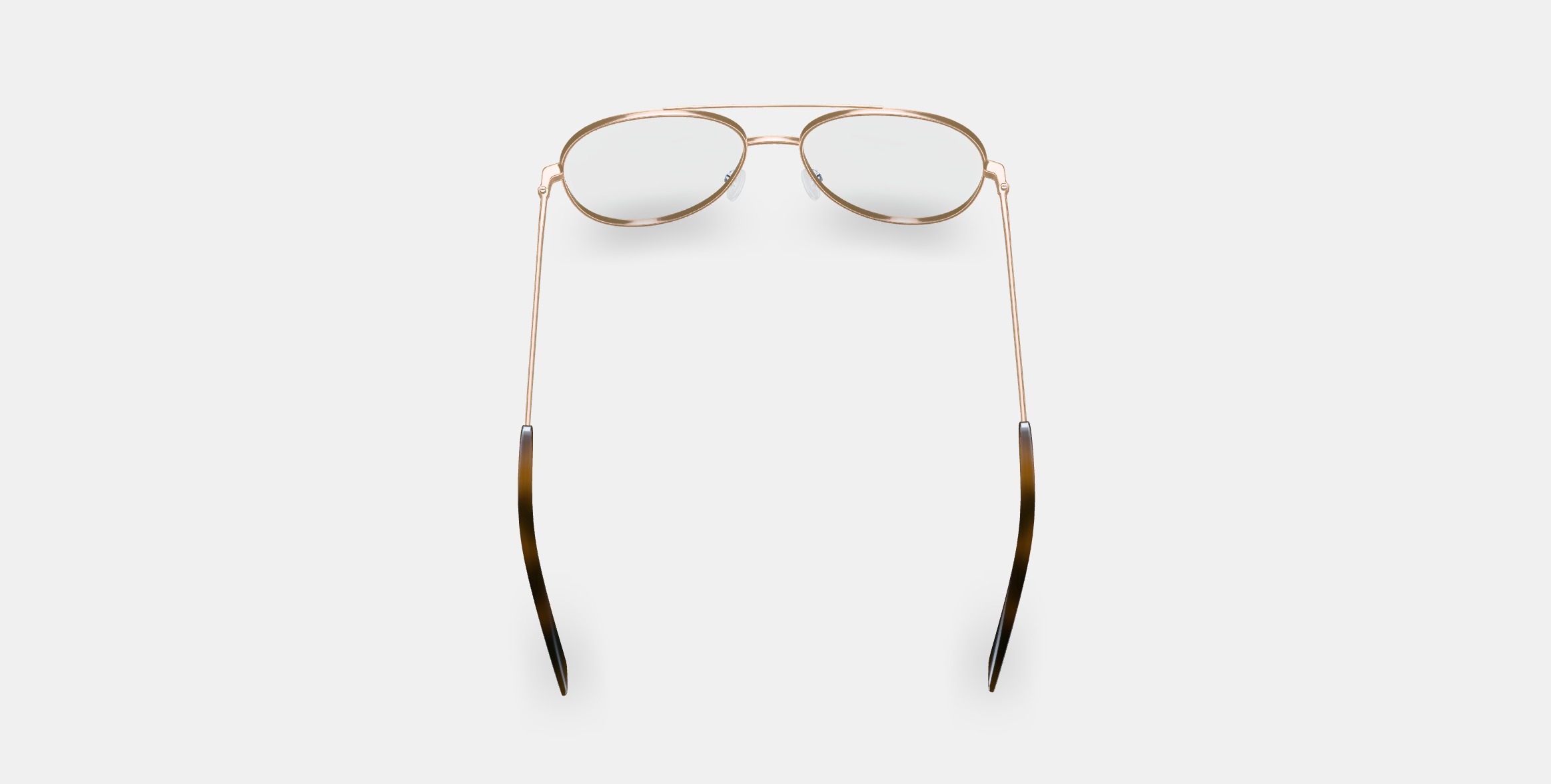 York Eyeglasses in Polished Gold 3D model_3