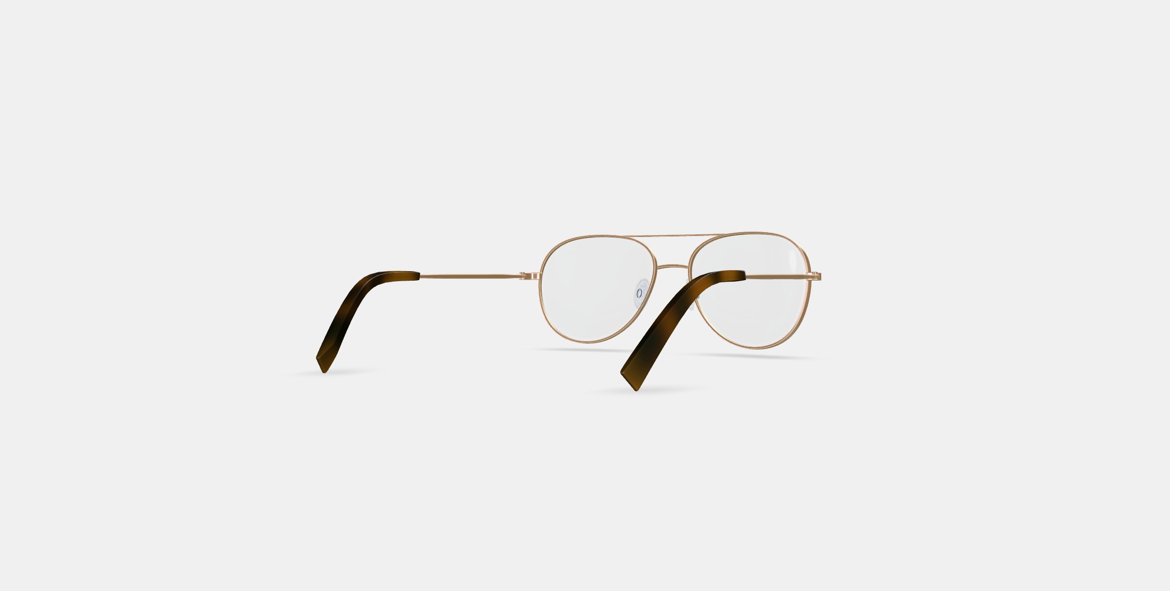 York Eyeglasses in Polished Gold 3D model_5