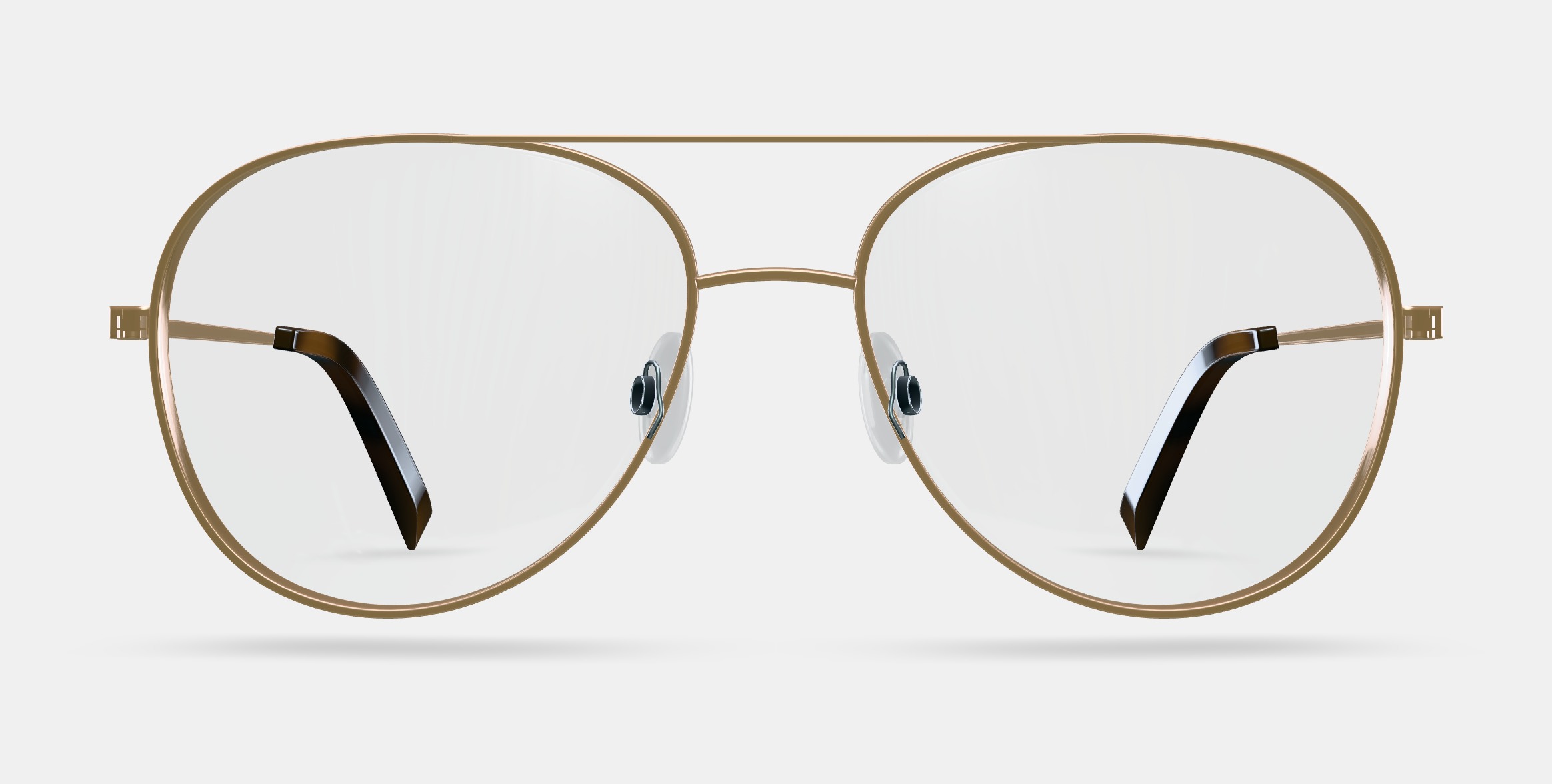 York Eyeglasses in Polished Gold 3D model_11