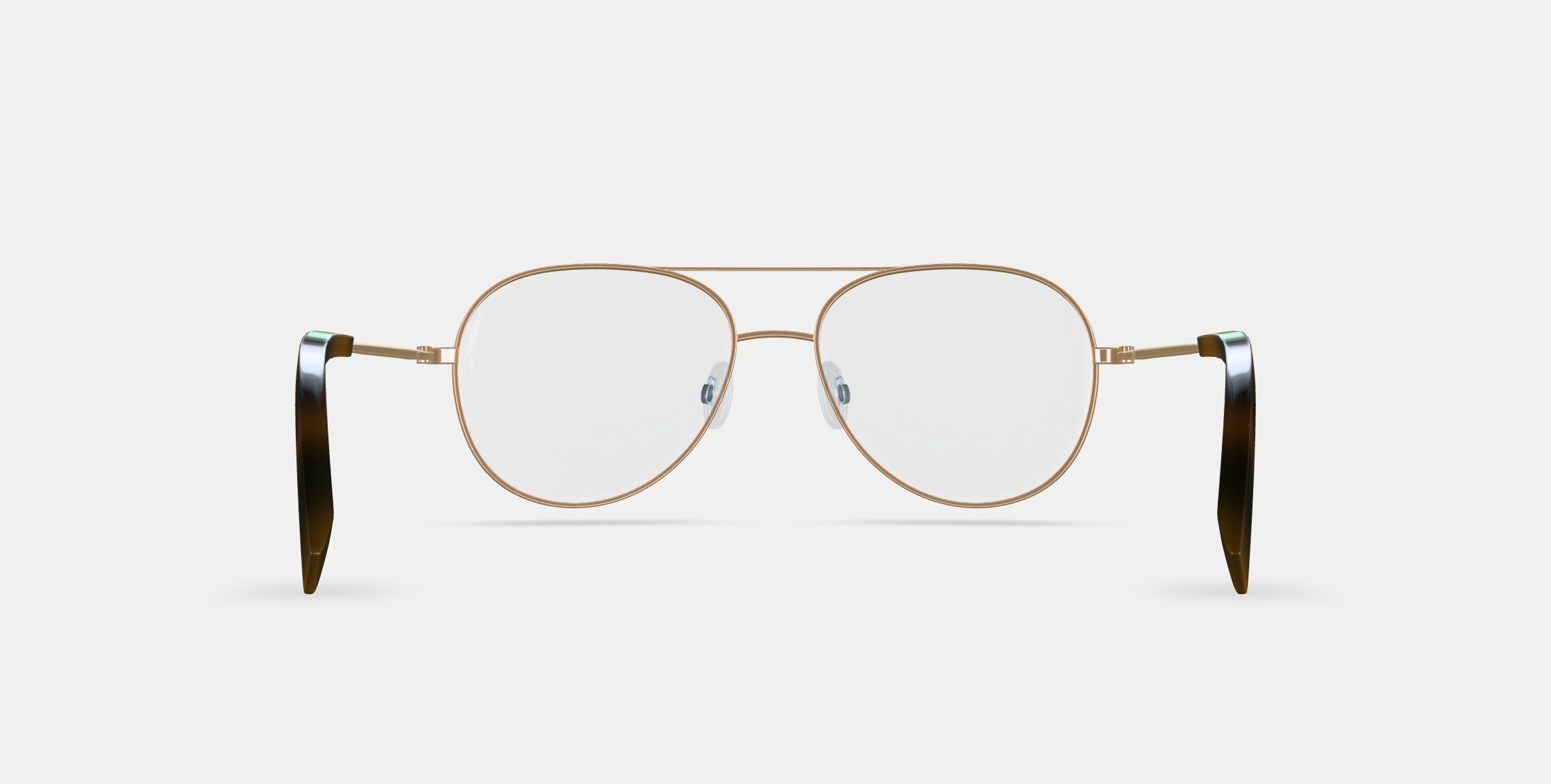 York Eyeglasses in Polished Gold 3D model_15