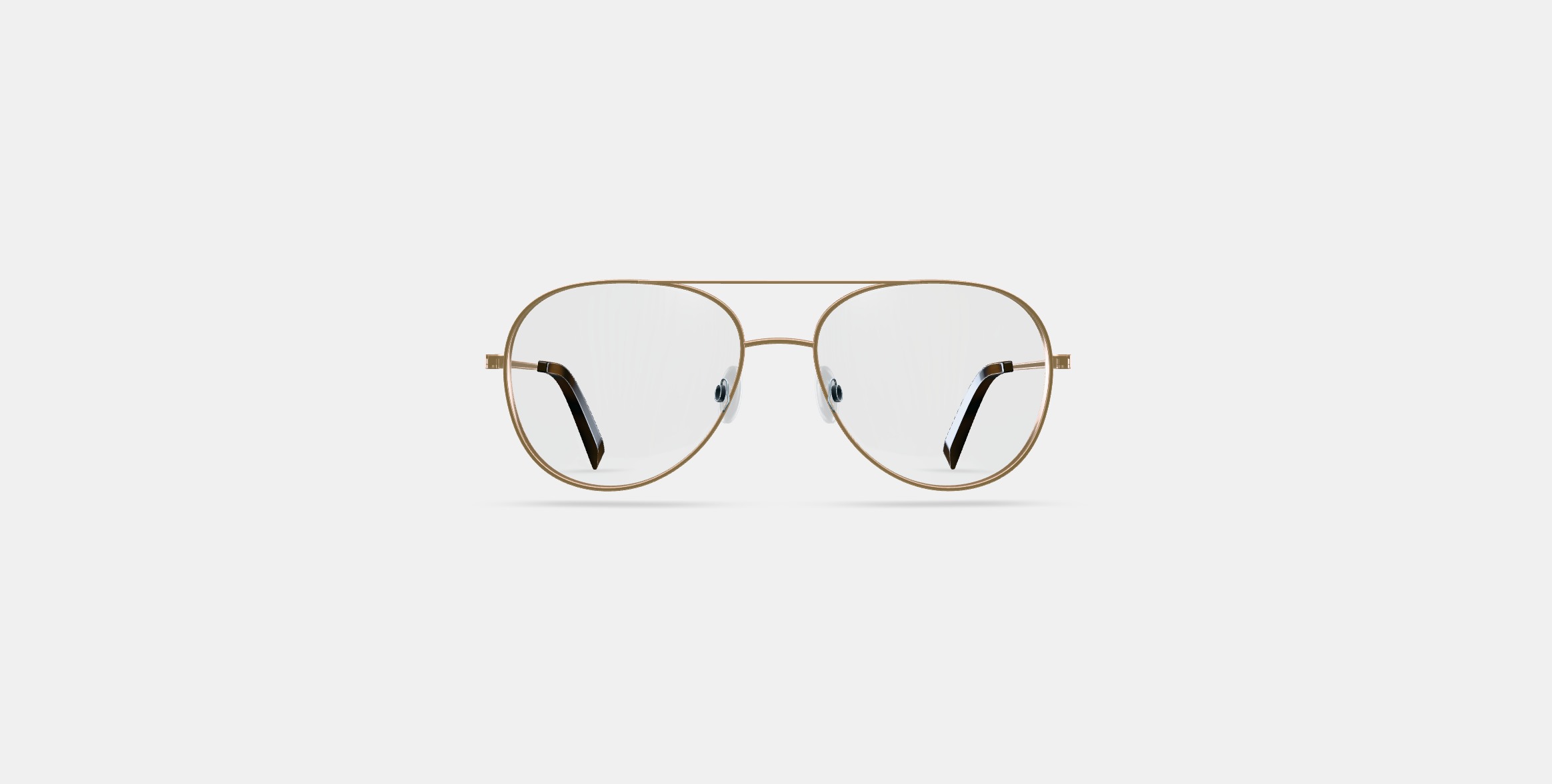 York Eyeglasses in Polished Gold 3D model_10