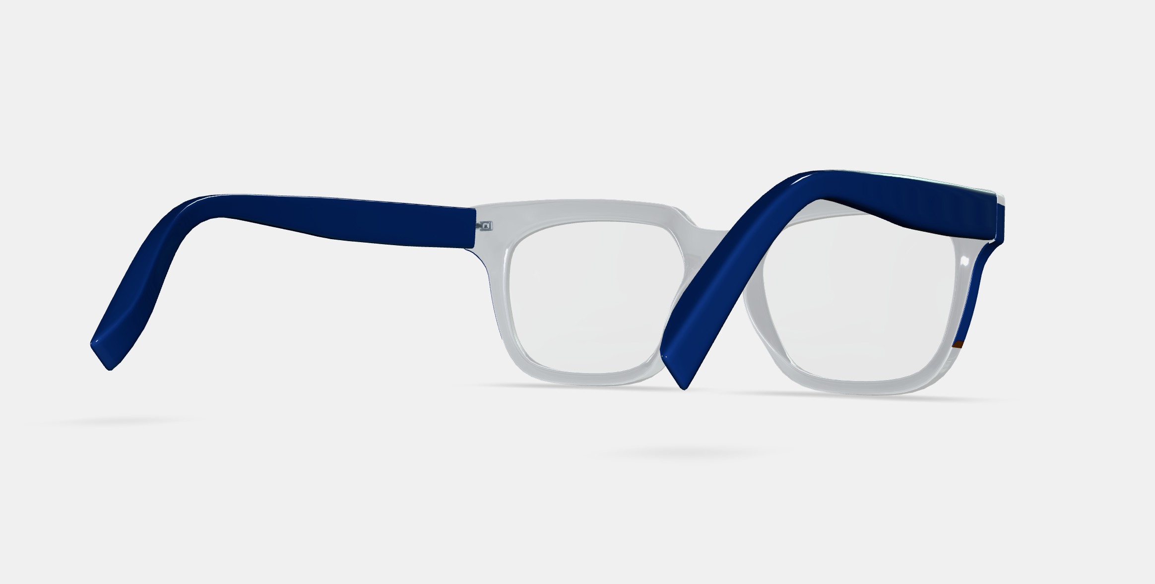 Winston Eyeglasses in Crystal with Inlet Crystal and Oak Barrel 3D model_5