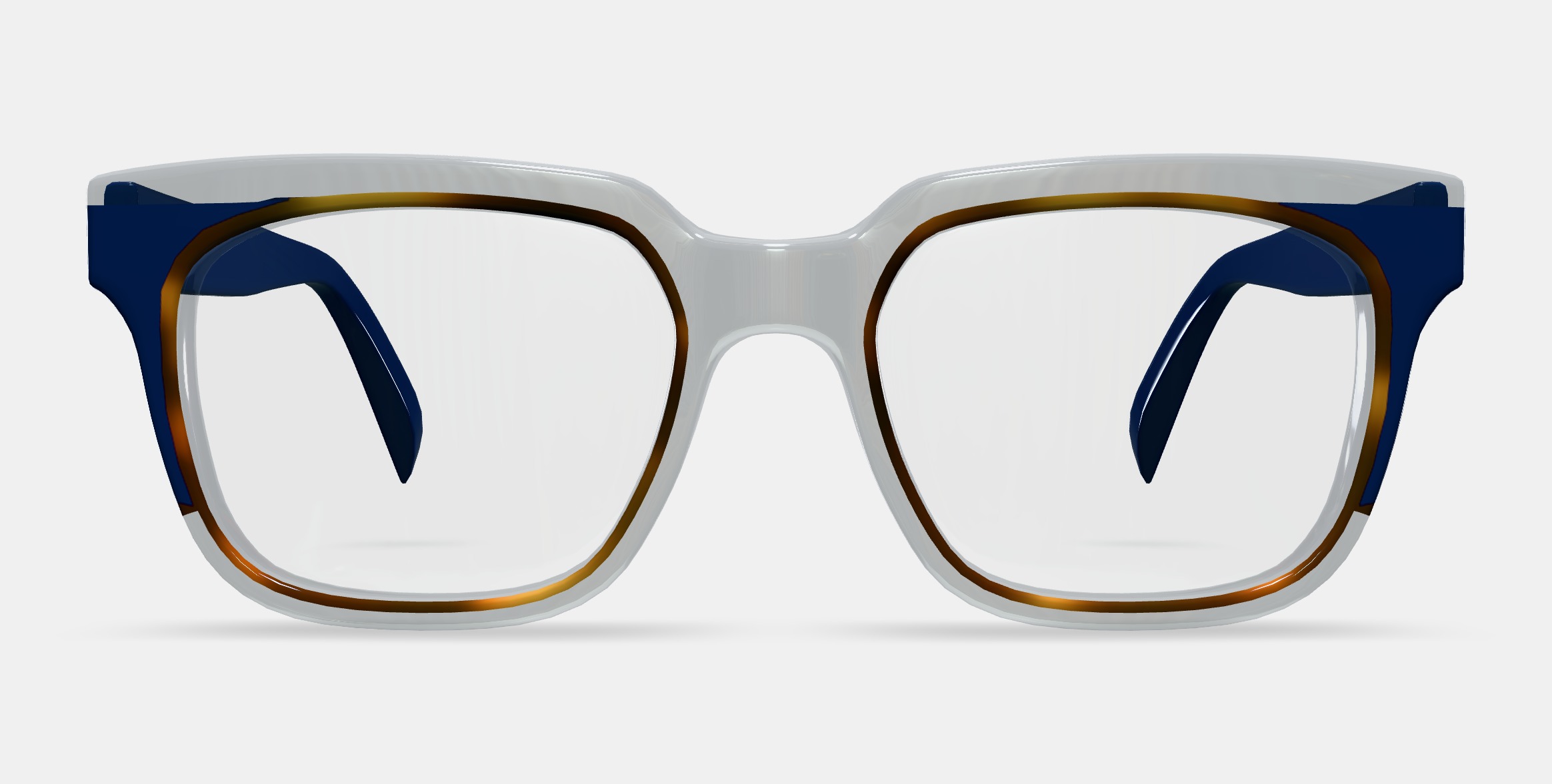 Winston Eyeglasses in Crystal with Inlet Crystal and Oak Barrel 3D model_11